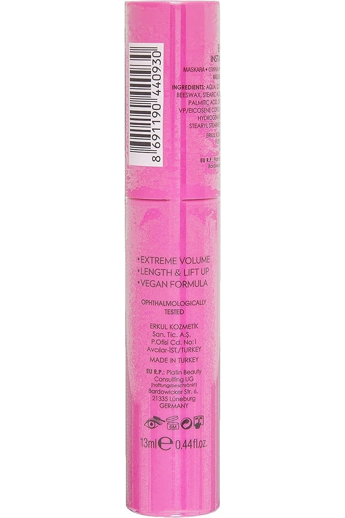 ریمل ضد آب حجم دهنده و بلند کننده Endless Lashes مشکی گلدن رز Golden Rose