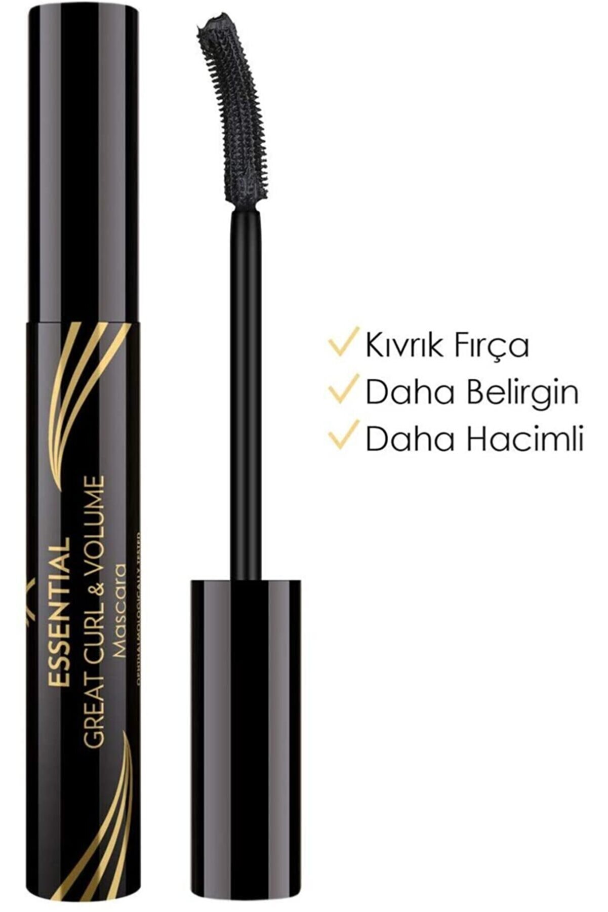 ریمل ضد آب حجم دهنده و فرکننده Essential مشکی گلدن رز Golden Rose