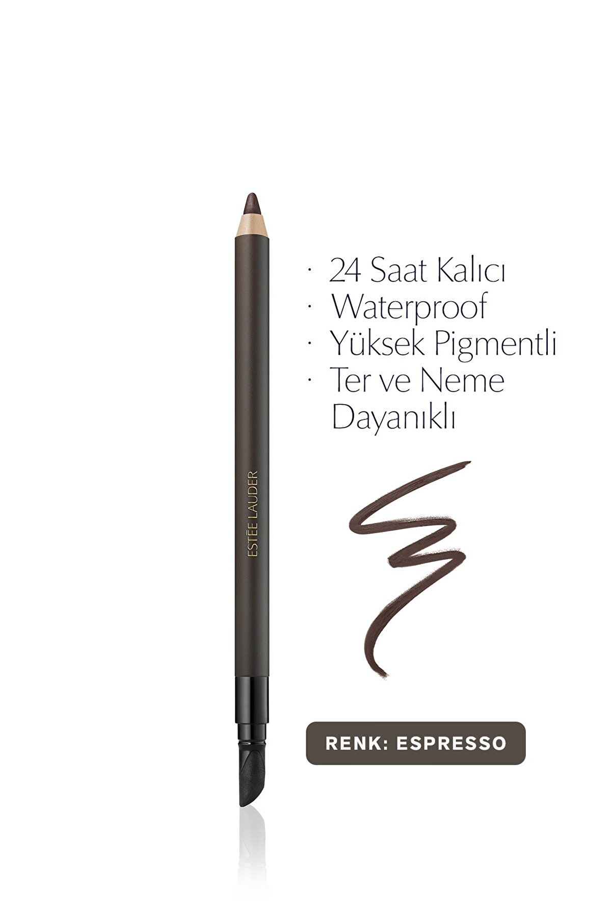 خط چشم ژل ضدآب دائمی 24 ساعته شماره 02 قهوه ای استی لادر Estee Lauder