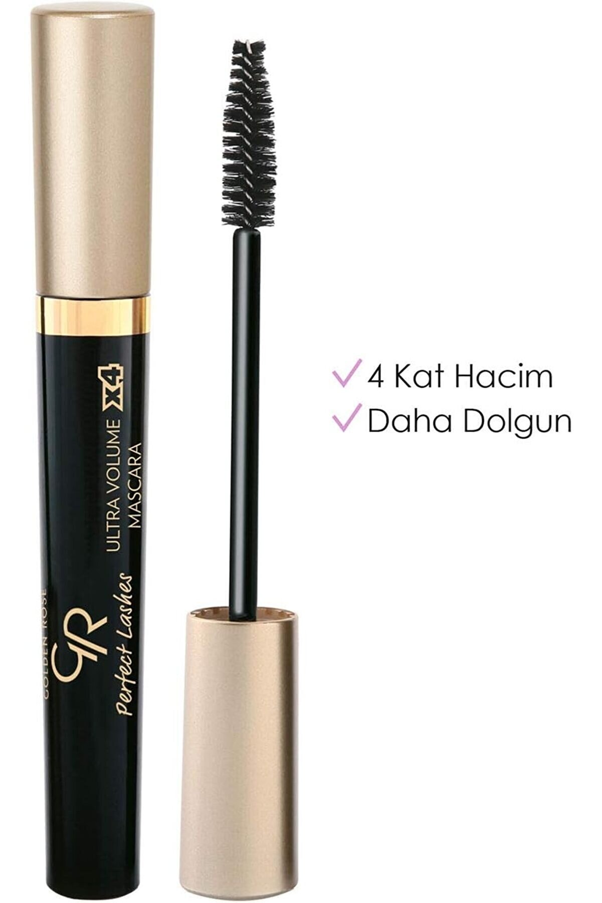 ریمل ضد آب حجم دهنده مژه Perfect Lashes Ultra Volume X4 مشکی گلدن رز Golden Rose