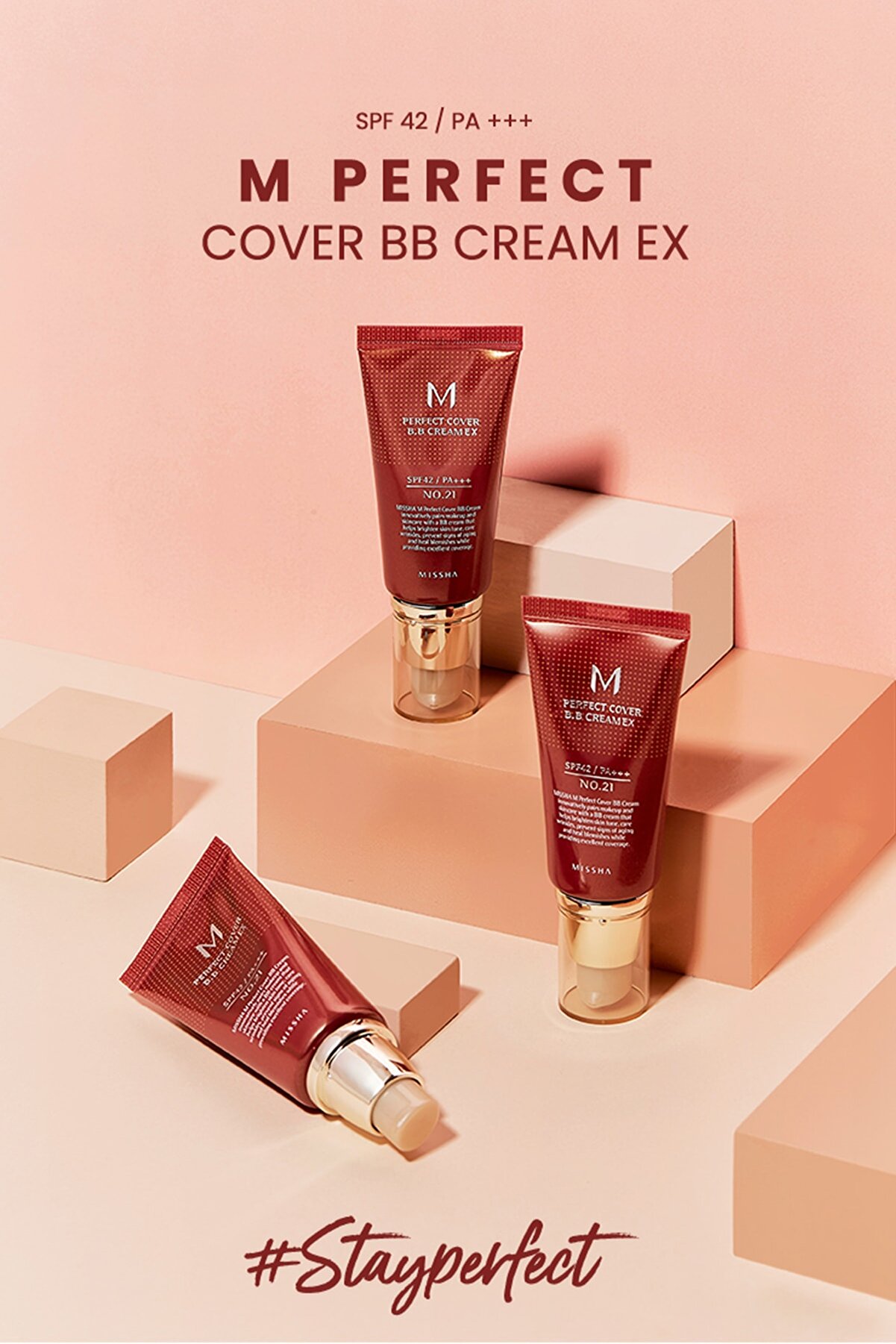 کرم بی بی با پوشش قوی SPF42 شماره 21 میشا Missha