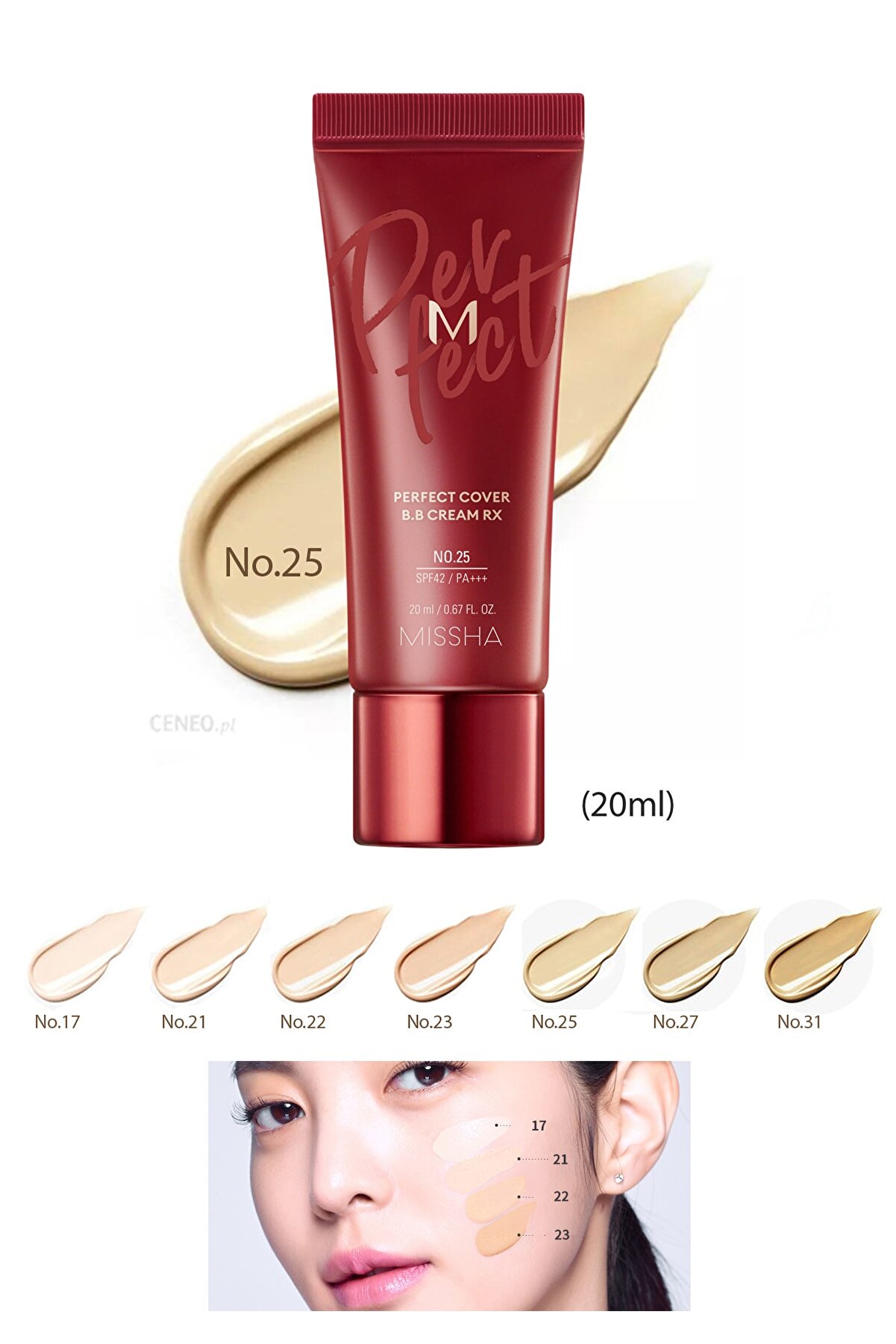 کرم بی بی نسل جدید حجم 20 میل  Spf42 Rx شماره 25 میشا Missha
