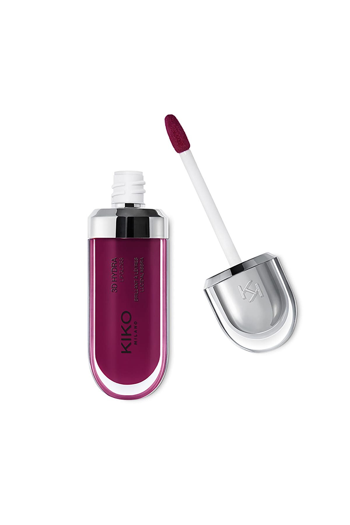 رژ لب مایع براق مدل 3D hydra رنگ بنفش تیره شماره 30 کیکو KIKO