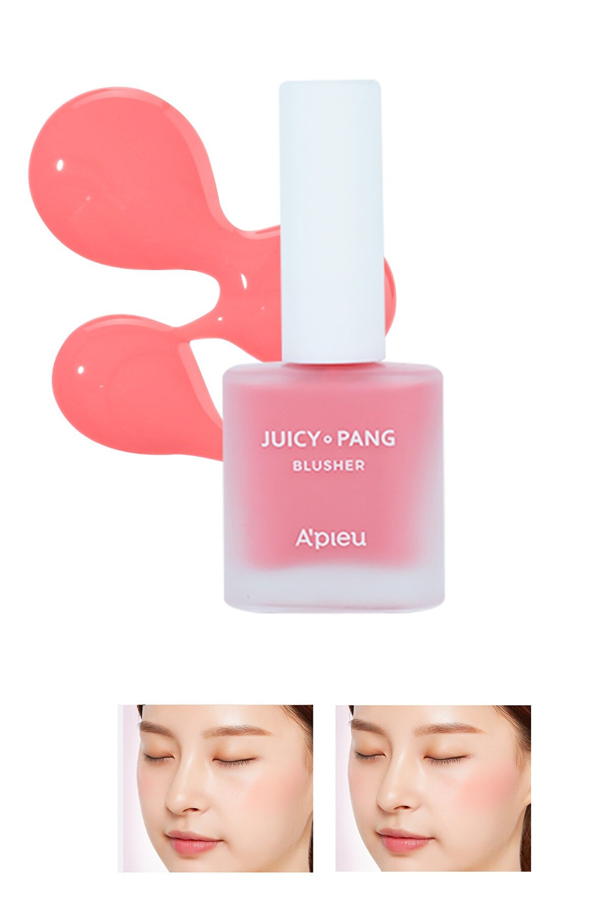 رژگونه مایع مرطوب کننده طبیعی Juicy Pang رنگ  Water Blusherشماره PK01 میشا Missha