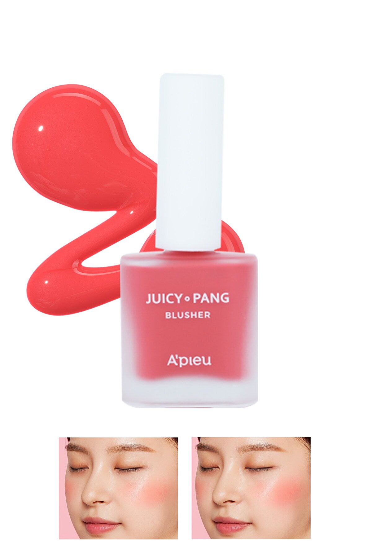 رژگونه مایع مرطوب کننده طبیعی Juicy Pang رنگ Water Blusherشماره RD01 میشا Missha