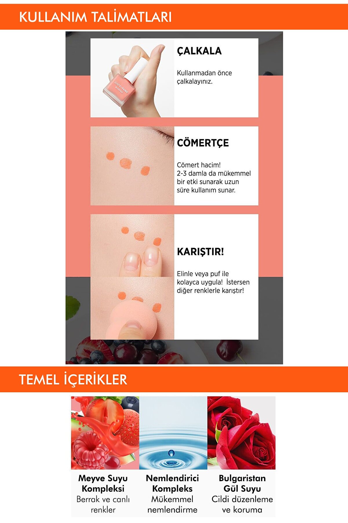 رژگونه مایع مرطوب کننده طبیعی Juicy Pang رنگ Water Blusher شماره CR02 میشا Missha