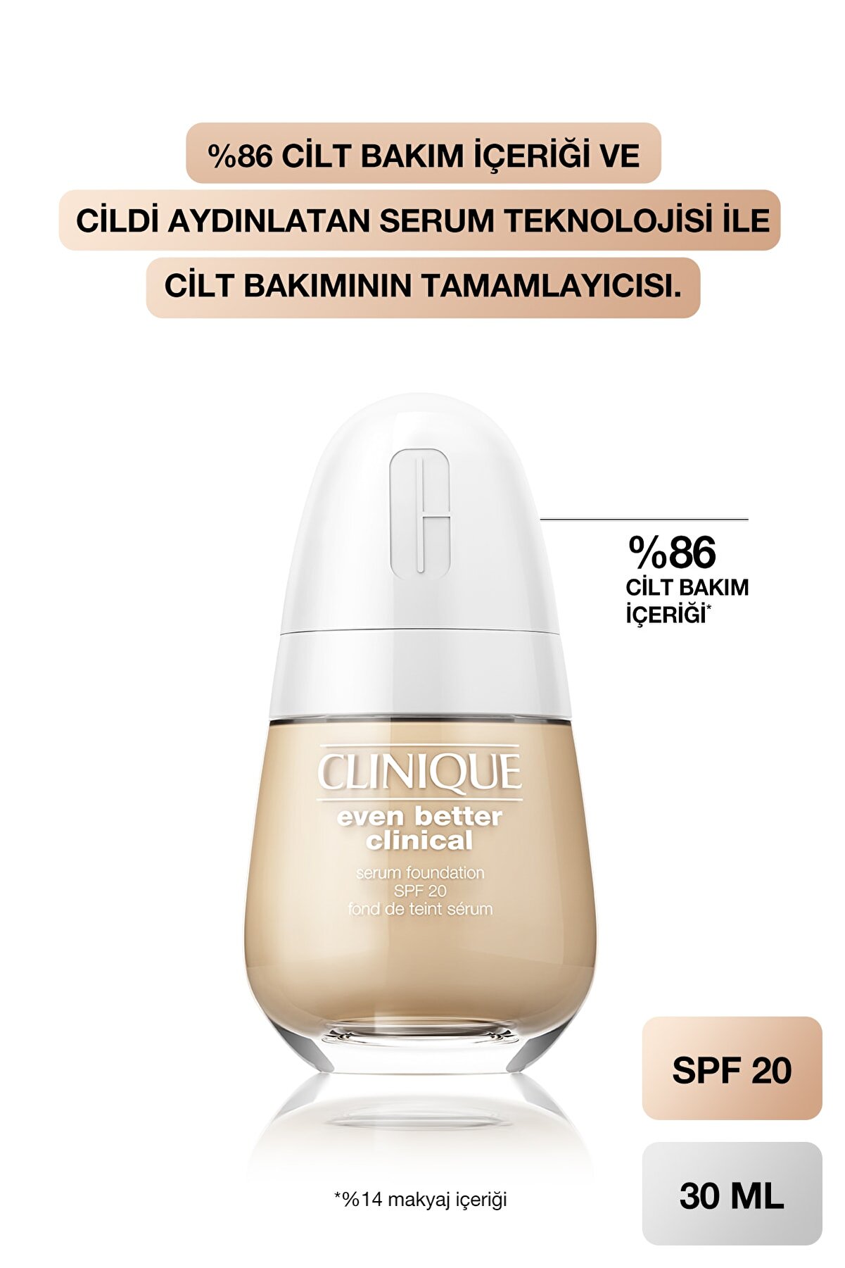کرم پودر سرمی ایون بتر کلینیکال رنگ اکرو  شمارهSPF 20  CN 28 کلینیک Clinique
