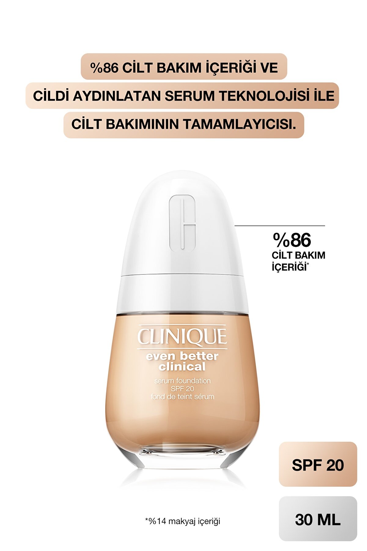 کرم پودر سرمی ایون بتر کلینیکال رنگ بژ شماره SPF 20  Cn 52 کلینیک Clinique