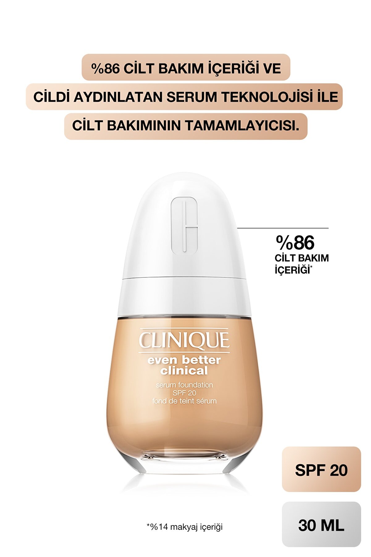 کرم پودر سرمی ایون بتر کلینیکال رنگ بژ شماره SPF 20 CN 62  کلینیک Clinique