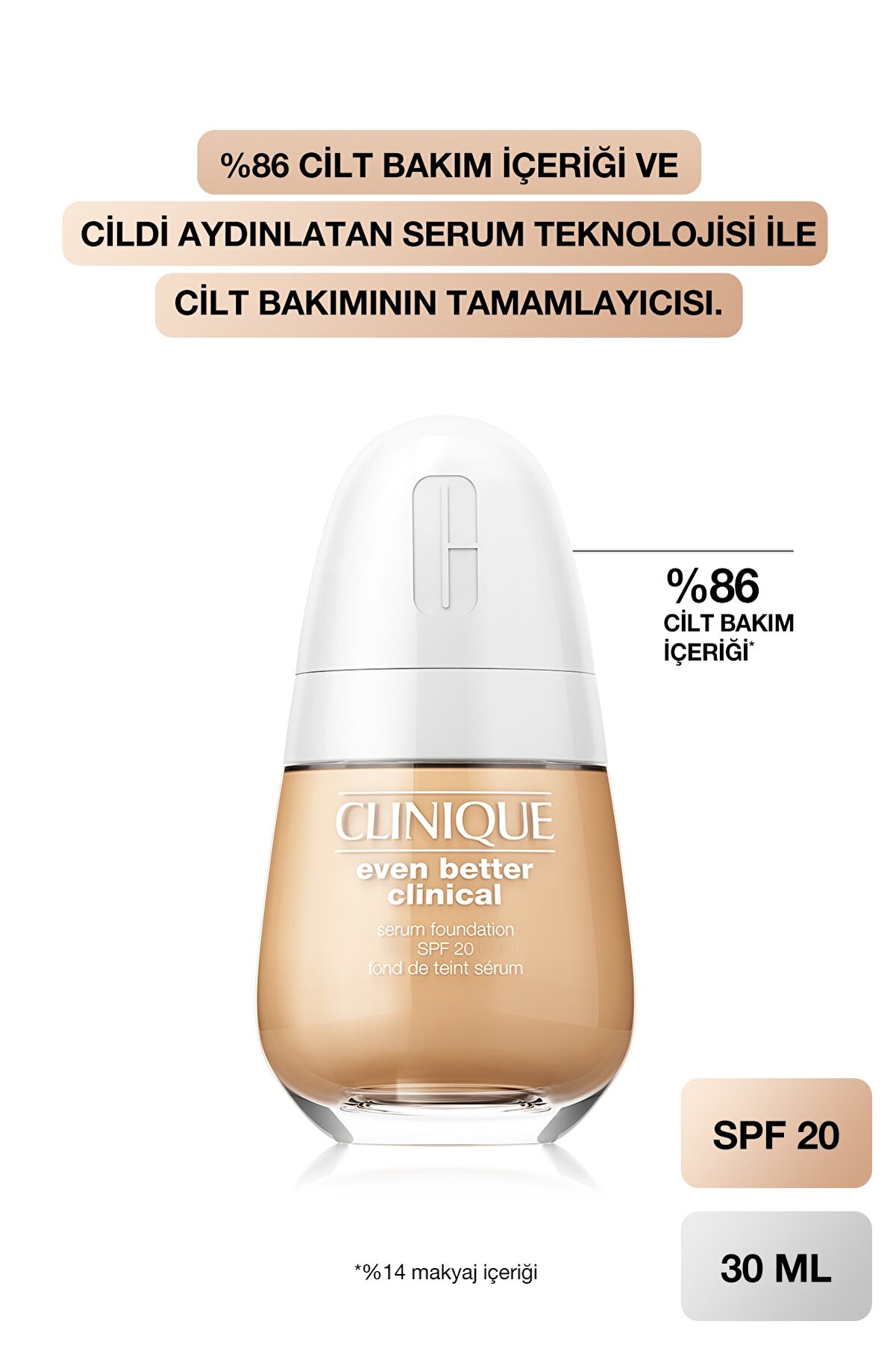 کرم پودر سرمی ایون بتر کلینیکال رنگ بژ  شماره SPF 20 Wn 38 کلینیک Clinique