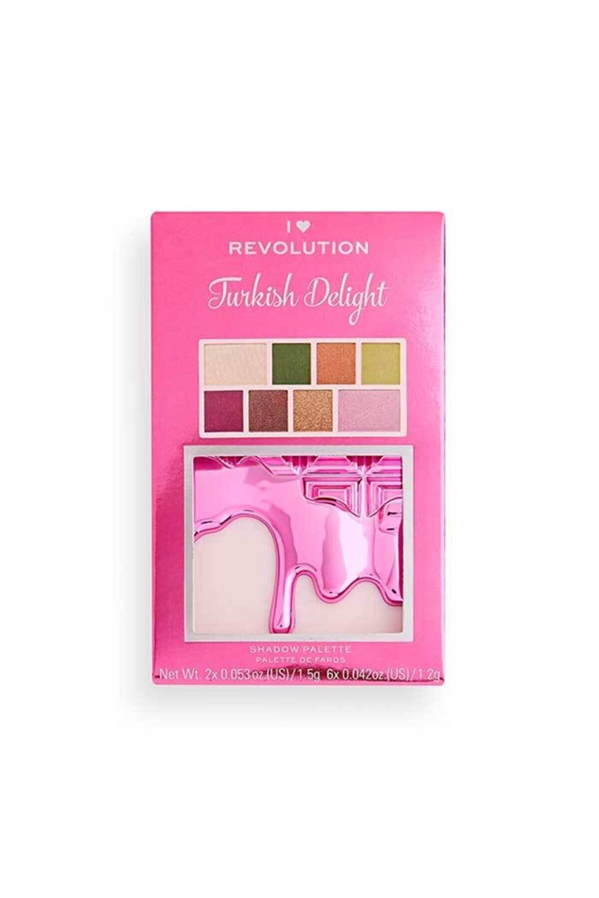 مینی پالت سایه چشم شکلاتی 8 رنگ I Heart - Mini Çikolatalı Göz Farı Paleti -turkish Delight Palette رولوشن Revolution