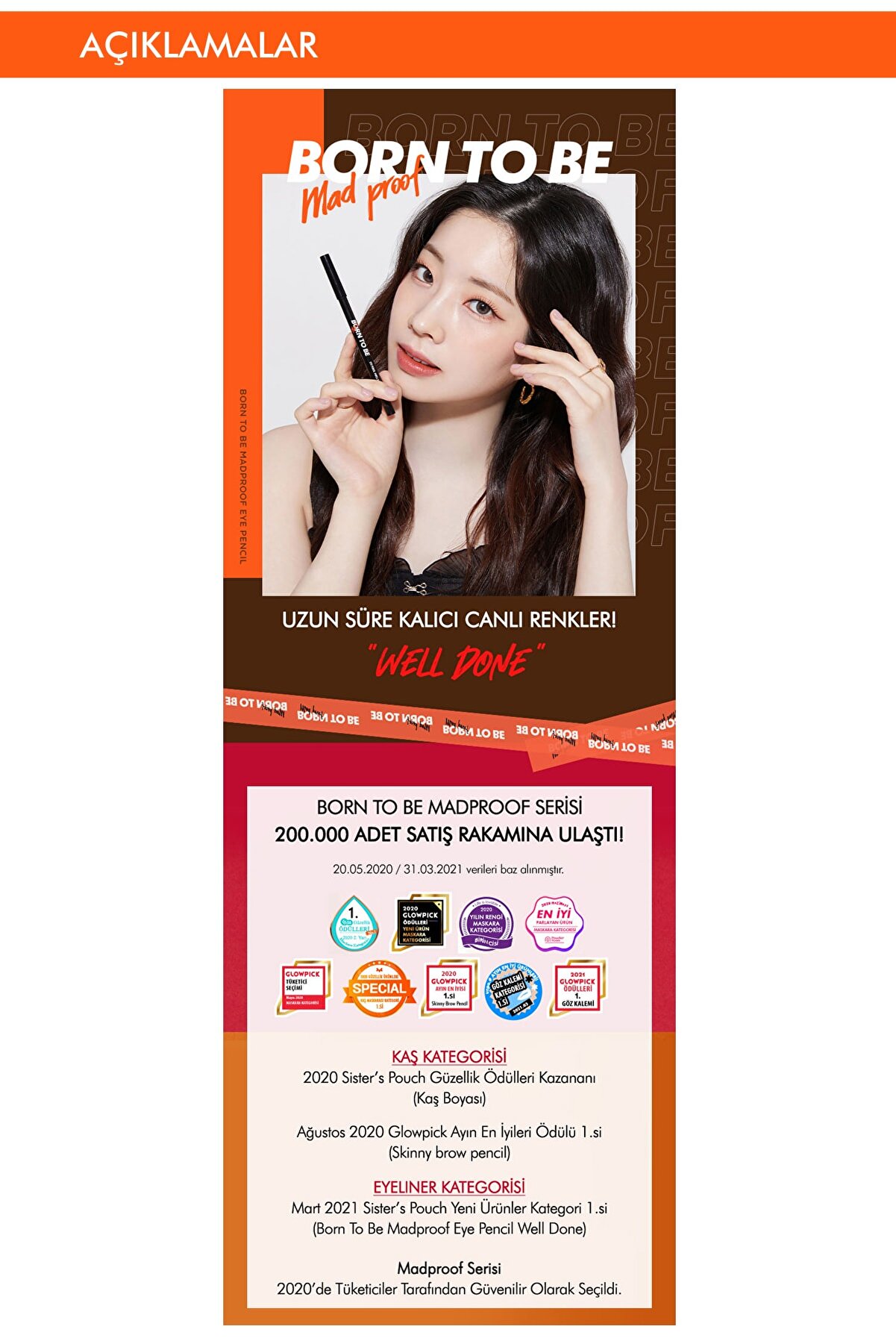 مداد چشم ژله ای بادوام 30 ساعته رنگ glam Vermilion میشا Missha