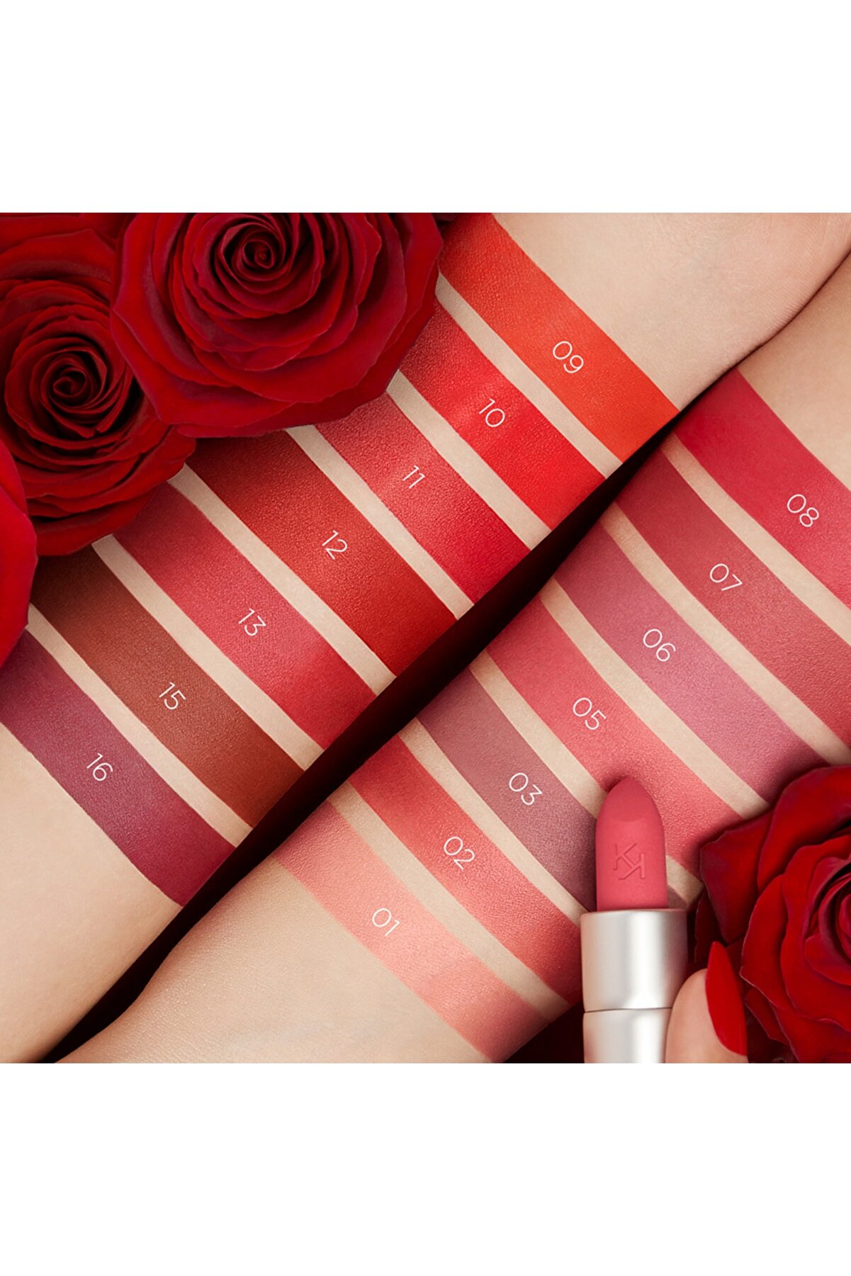 رژ لب جامد مات مدل Powder Power رنگ Red Violet شماره 16 کیکو KIKO