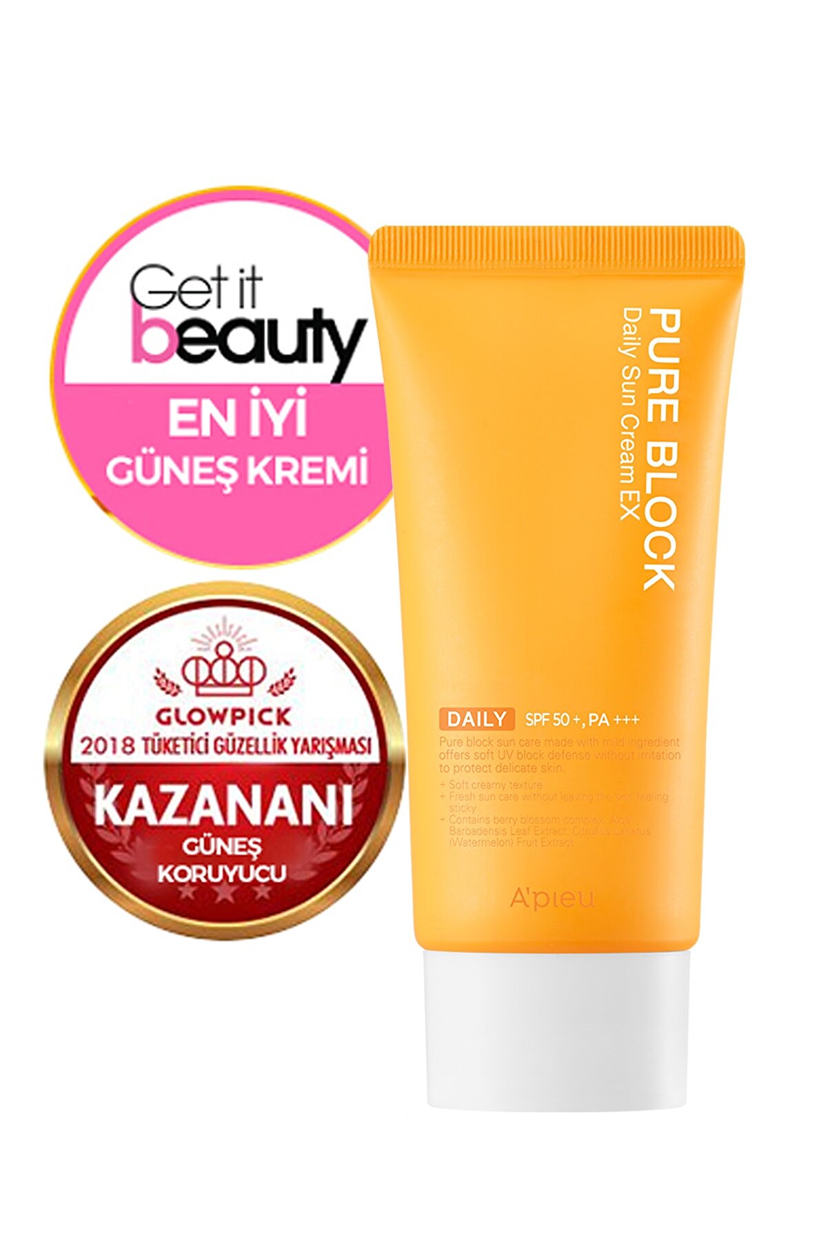 کرم ضد آفتاب روزانه اپیو مدل پیور بلاک نچرال حاوی SPF45 و PA+++ میشا Missha