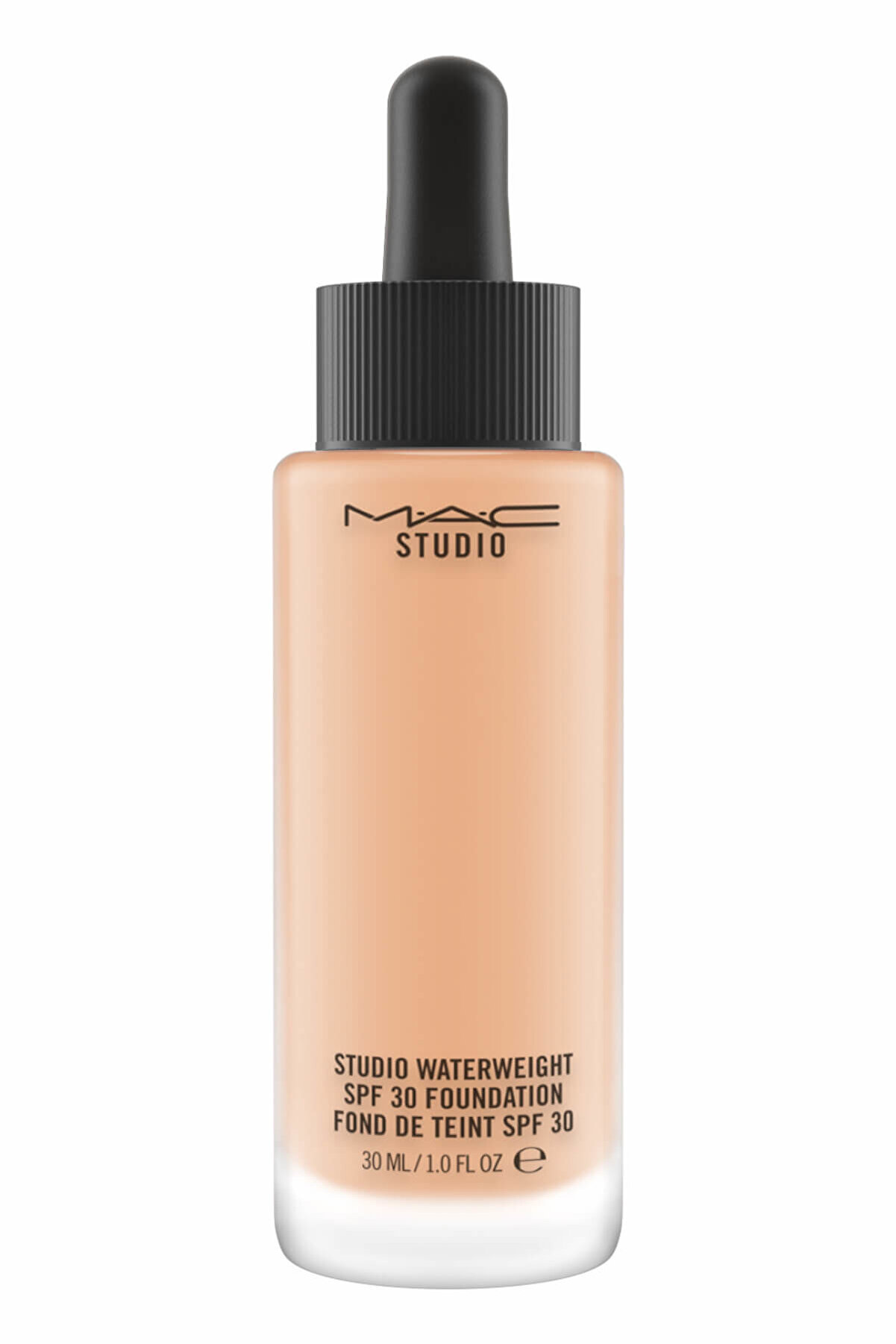 کرم پودر استودیو واتر ویت Studio Water weight مدل NC35 متوسط ​​با ته رنگ طلایی حجم 30 میل مک MAC