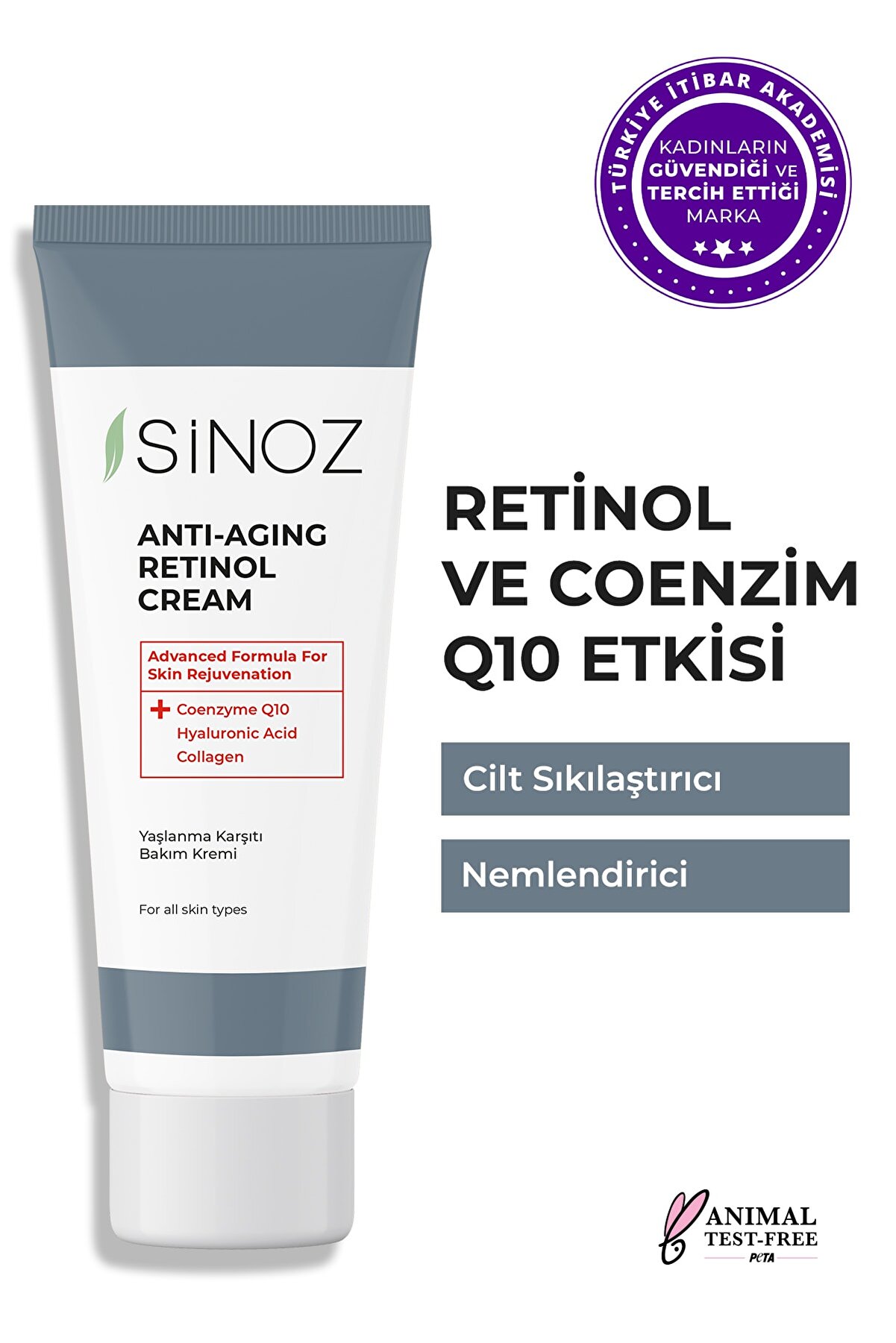 کرم ضد پیری رتینول و کلاژن با حجم 50 میل سینوز Sinoz