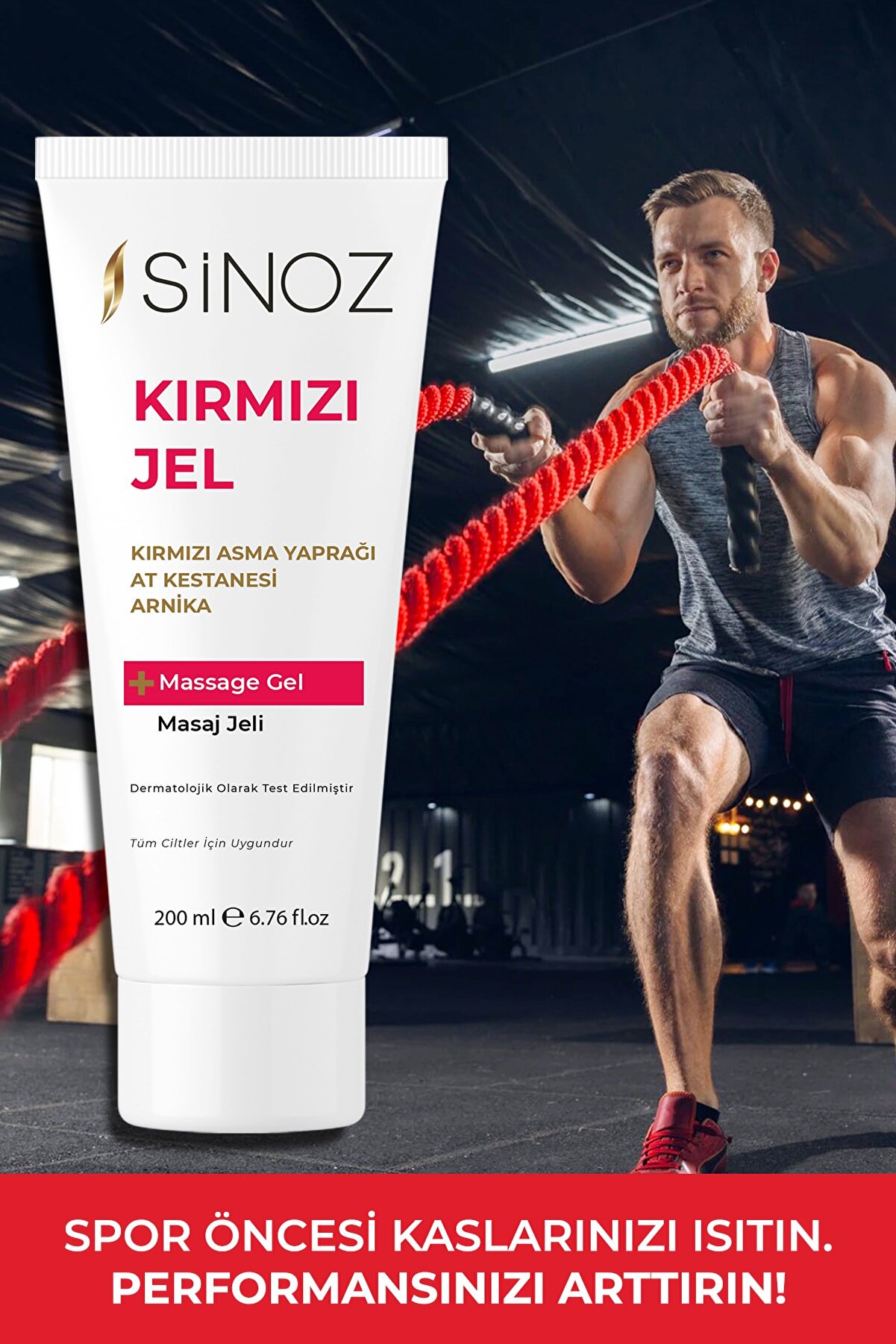 ژل ماساژ آرامش بخش و گرم کننده با حجم 200 میل سینوز Sinoz