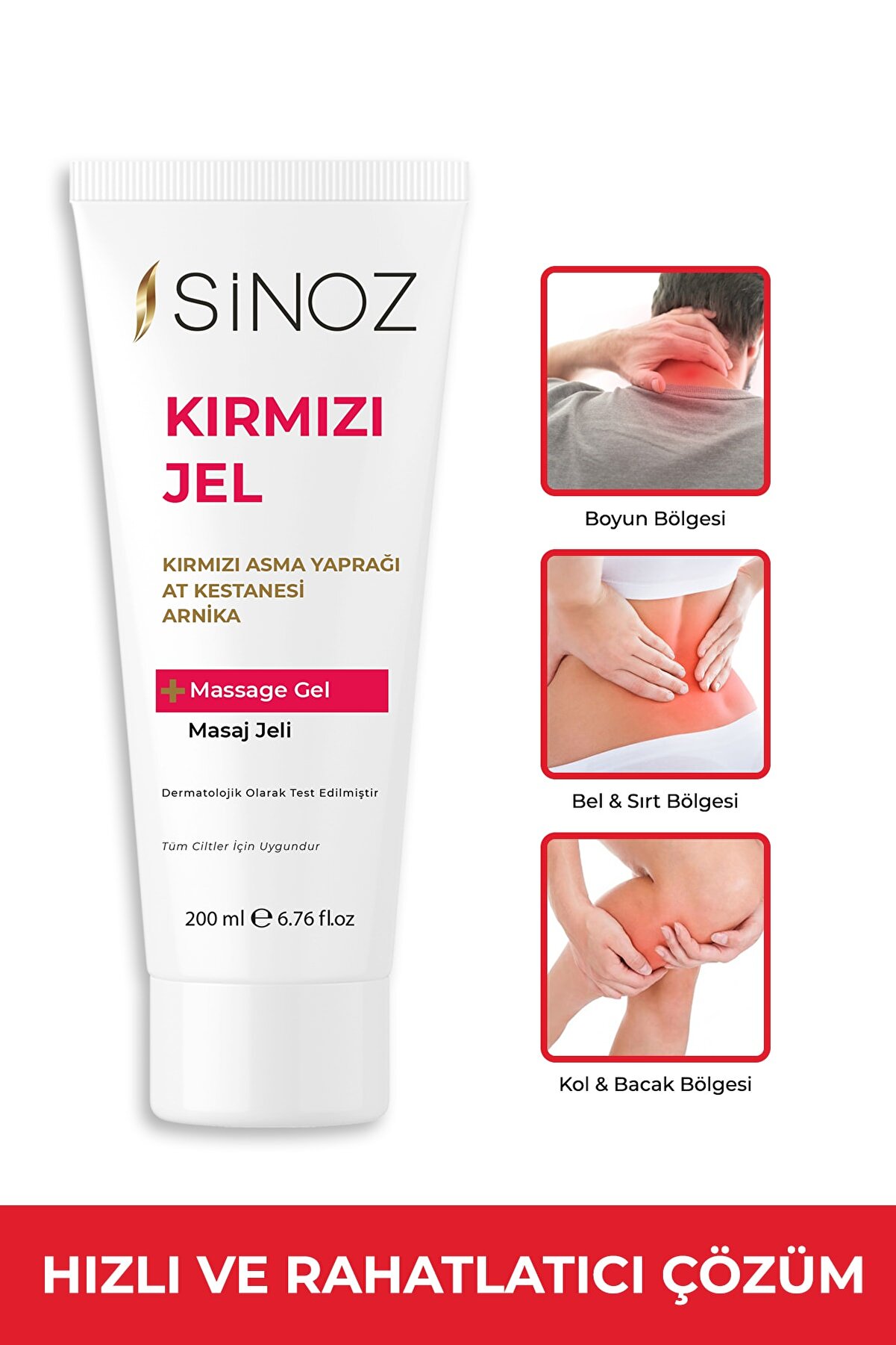 ژل ماساژ آرامش بخش و گرم کننده با حجم 200 میل سینوز Sinoz