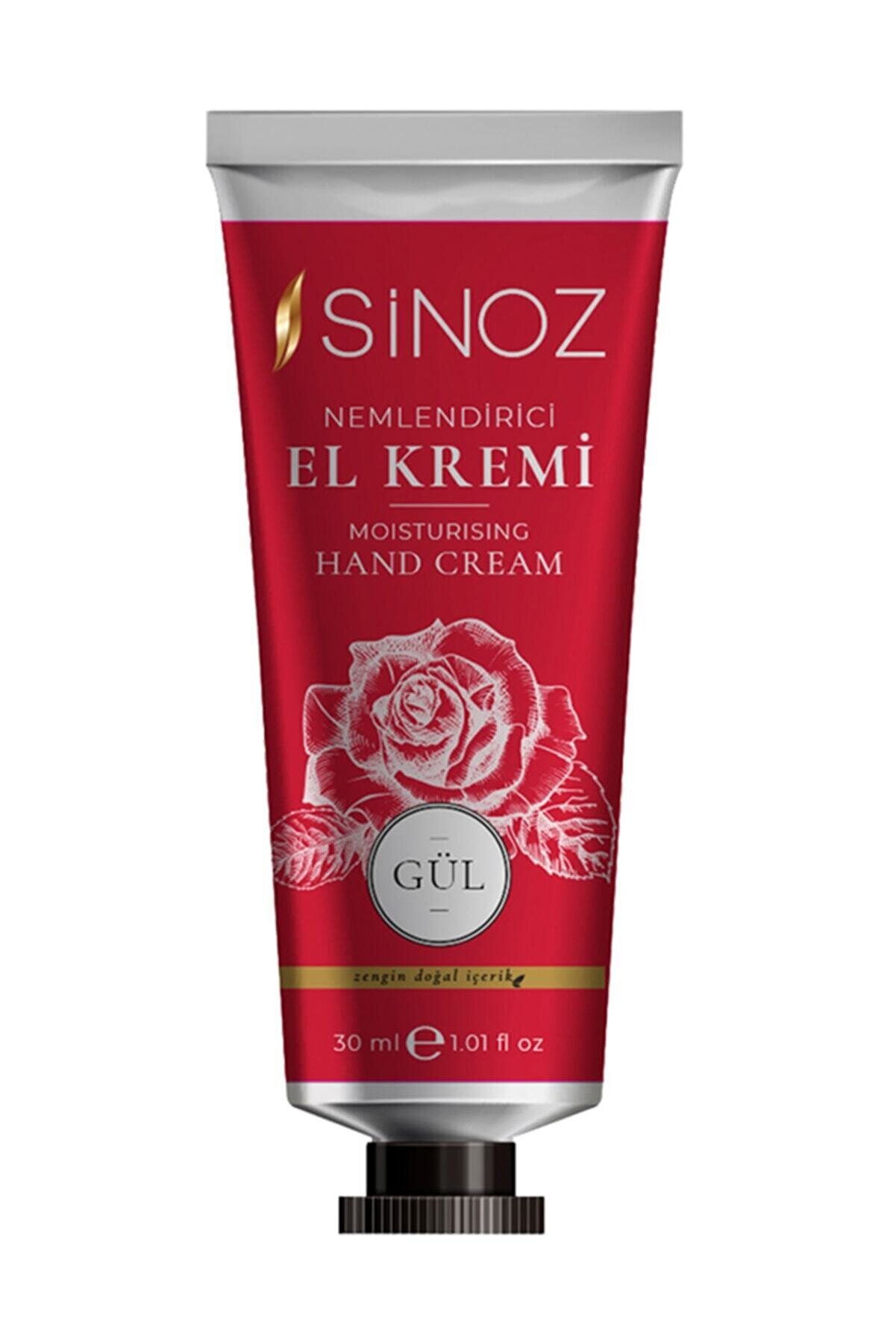 کرم مرطوب کننده دست با عصاره گل رز با حجم 30 میل سینوز Sinoz