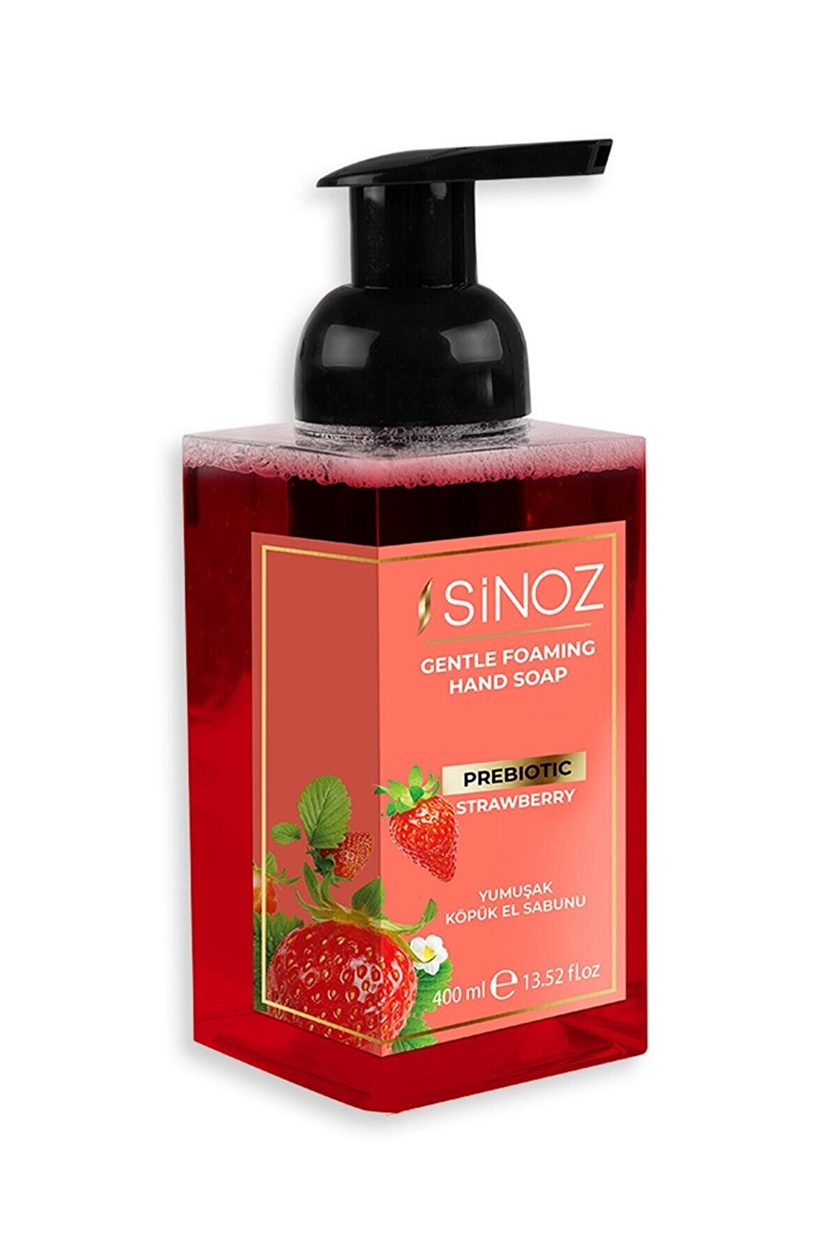 صابون دست فومینگ پربیوتیک با رایحه توت فرنگی با حجم 400 میل سینوز Sinoz