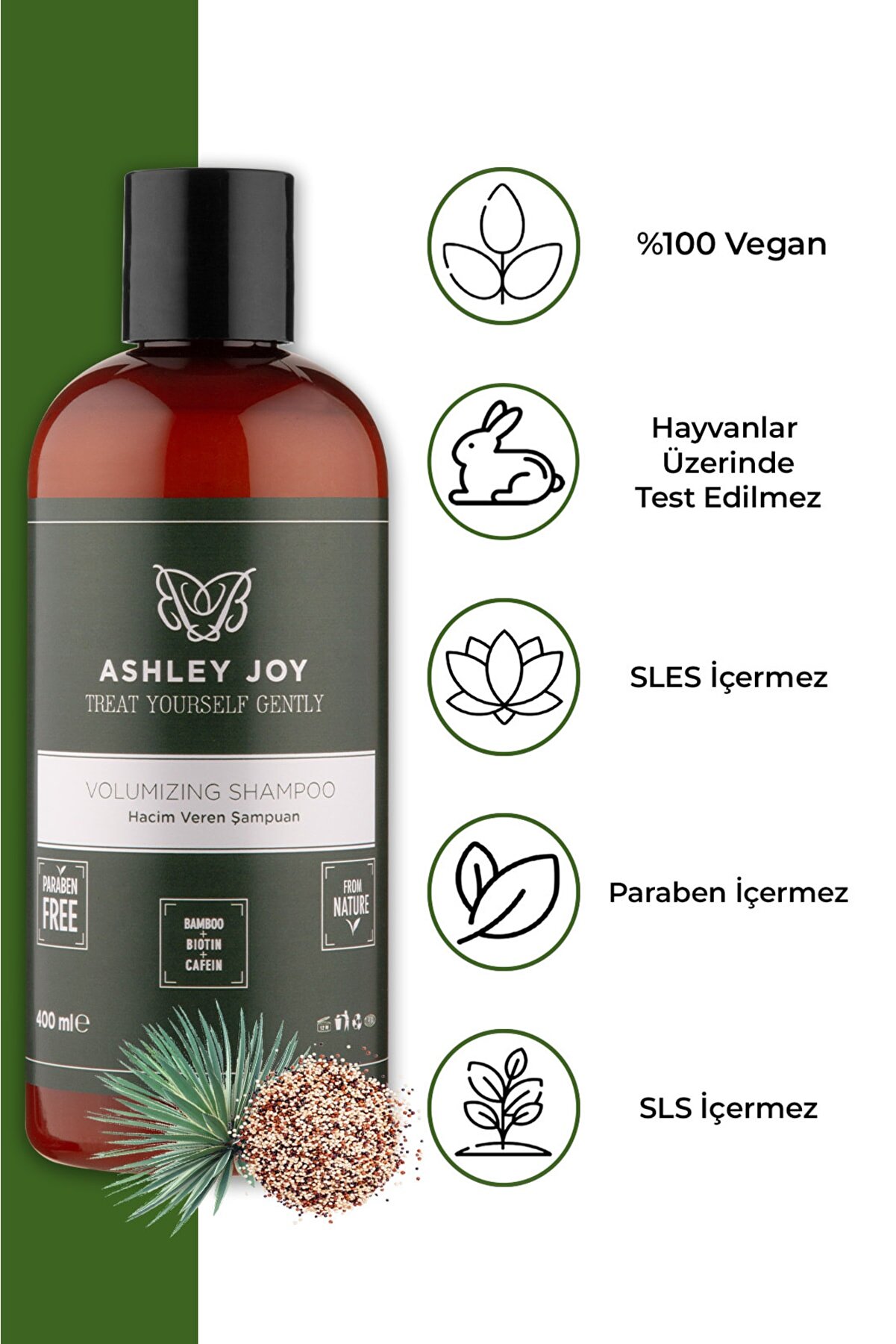 شامپو حجم دهنده با حجم 400 میل اشلی جوی Ashley Joy