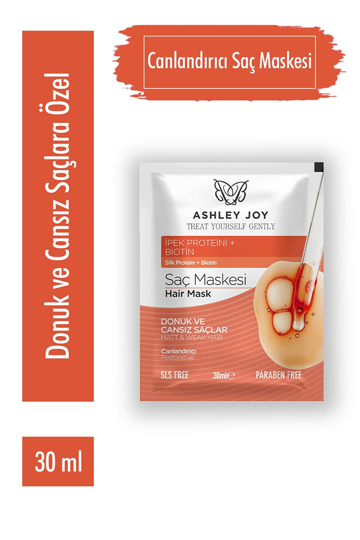 ماسک احیا کننده مو با آبکشی و با حجم 30 میل اشلی جوی Ashley Joy