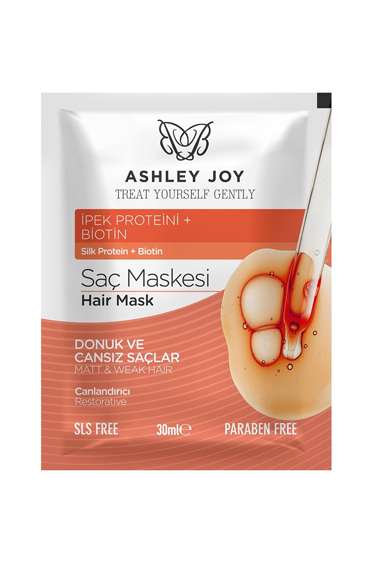 ماسک احیا کننده مو با آبکشی و با حجم 30 میل اشلی جوی Ashley Joy