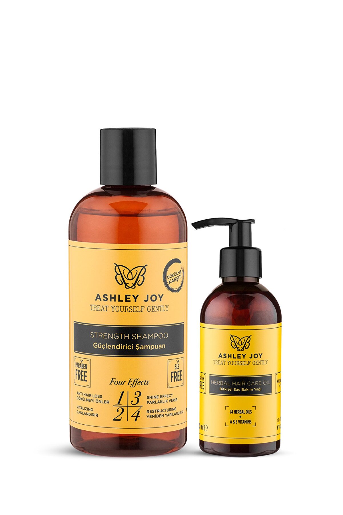 پک شامپو تقویت کننده و روغن مراقبت از مو اشلی جوی Ashley Joy