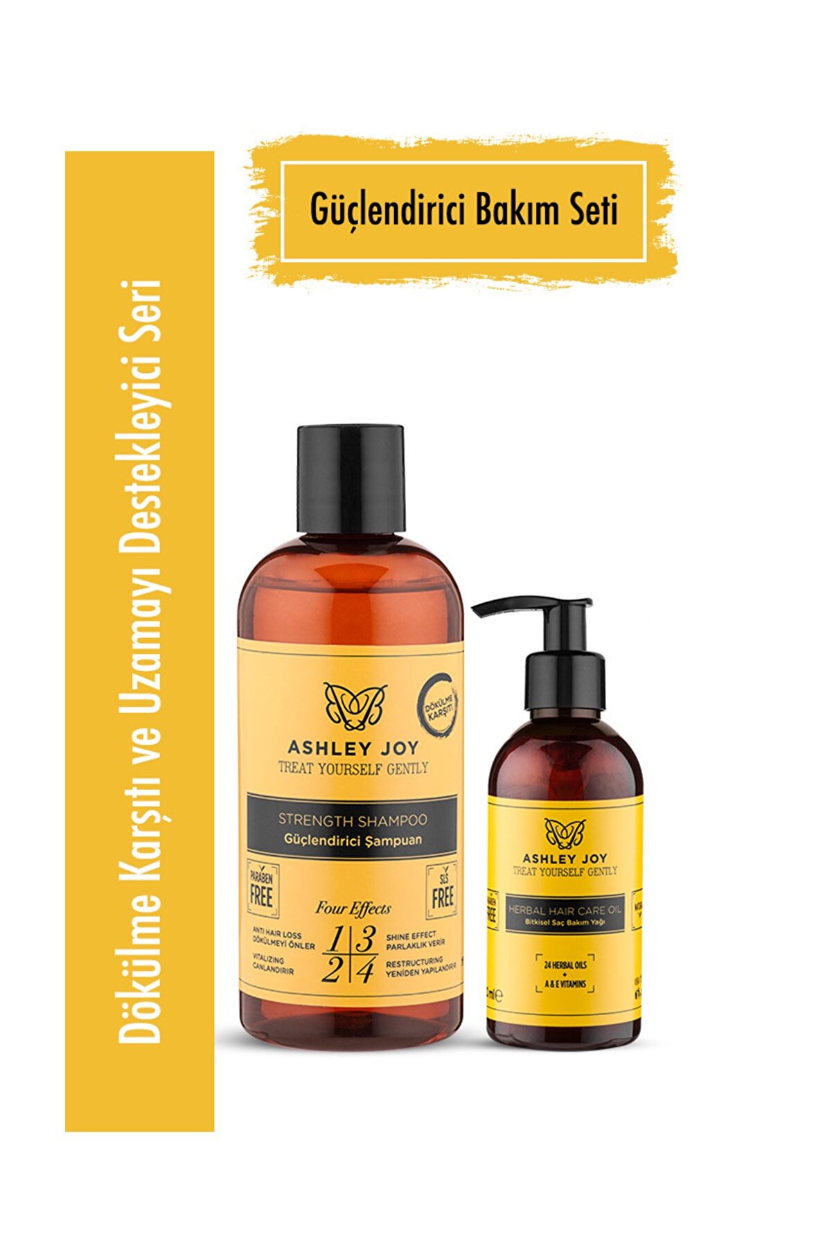 پک شامپو تقویت کننده و روغن مراقبت از مو اشلی جوی Ashley Joy
