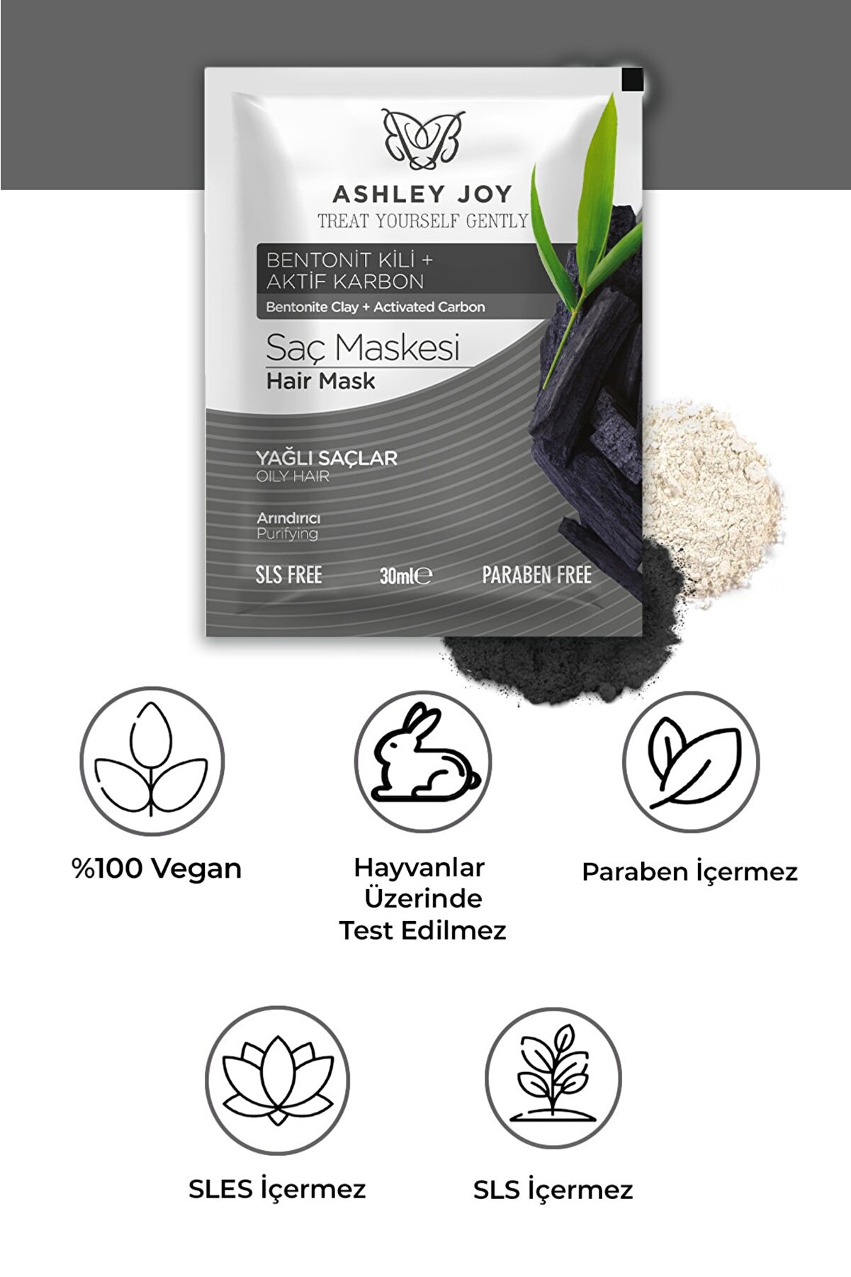 ماسک پاکسازی مو با آبکشی با حجم 30 میل اشلی جوی Ashley Joy