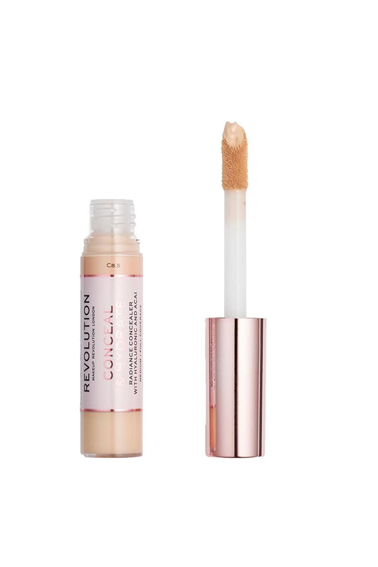 کانسیلر مایع مرطوب کننده Hydrate Concealer شماره C8.5 رنگ سفید رولوشن Revolution