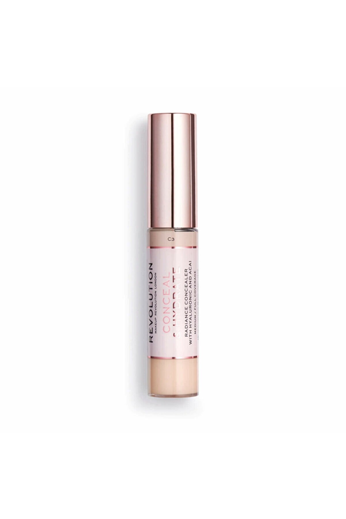 کانسیلر مایع مناسب پوست خشک Hydrate Concealer شماره C3 بژ رولوشن Revolution