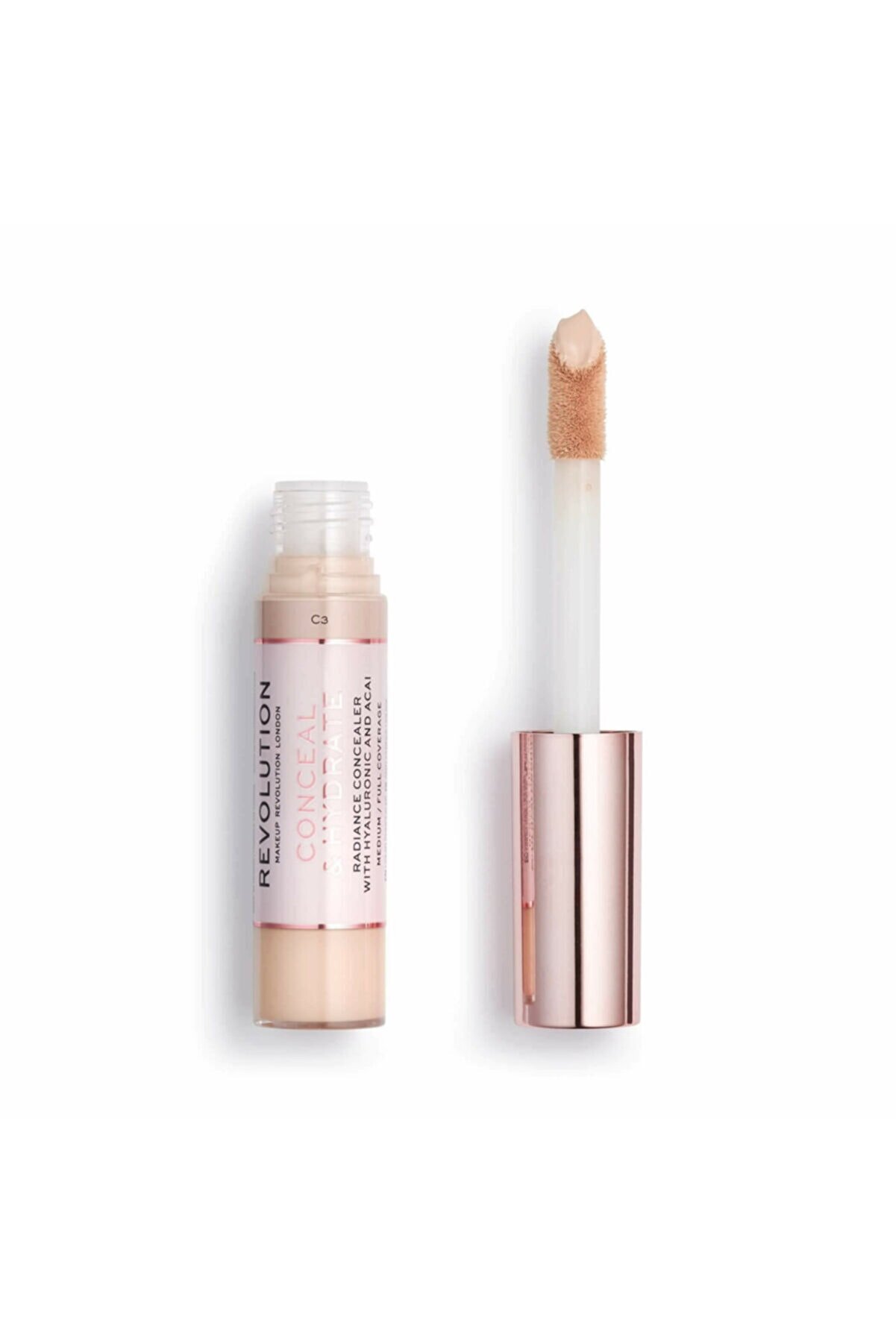 کانسیلر مایع مناسب پوست خشک Hydrate Concealer شماره C3 بژ رولوشن Revolution
