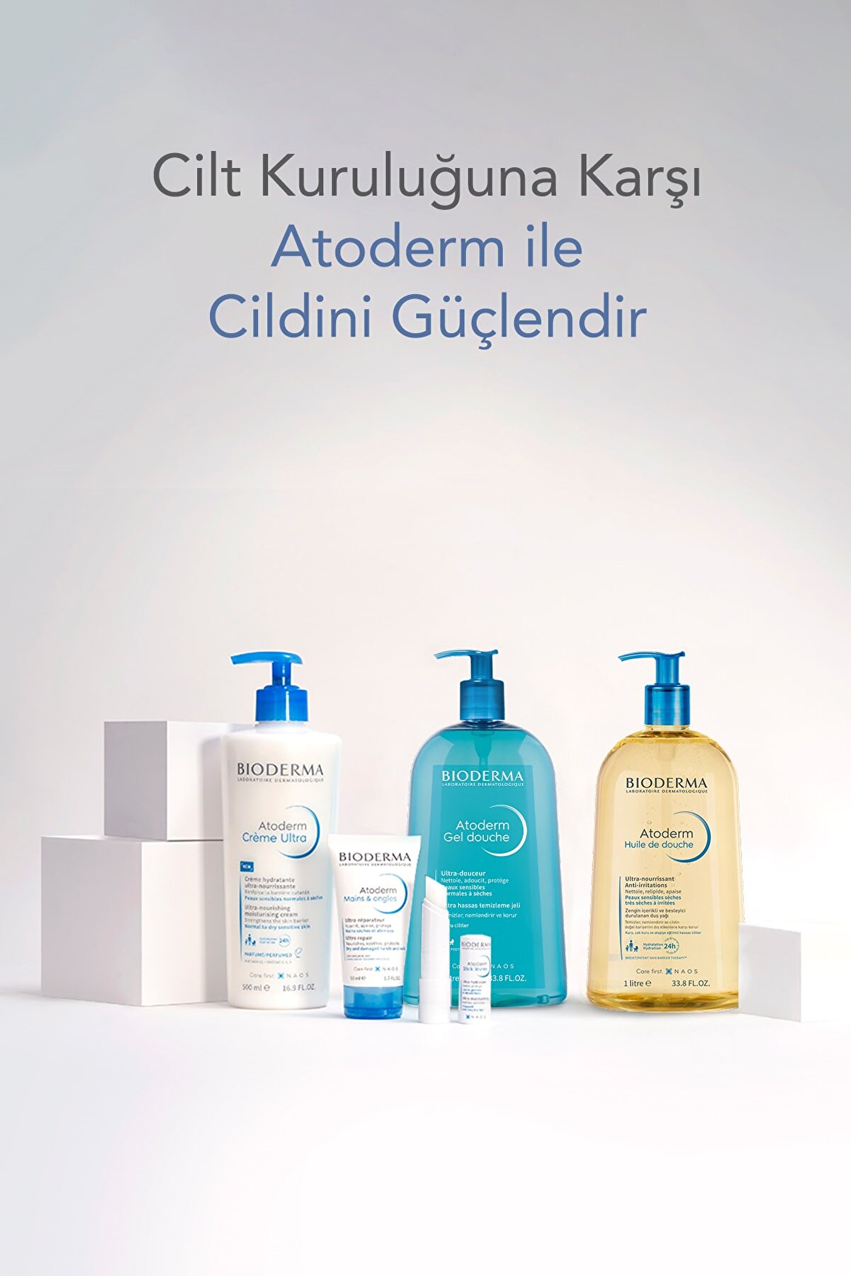 کرم مرطوب کننده پمپی مدل Atoderm با حجم 500 میل بایودرما Bioderma