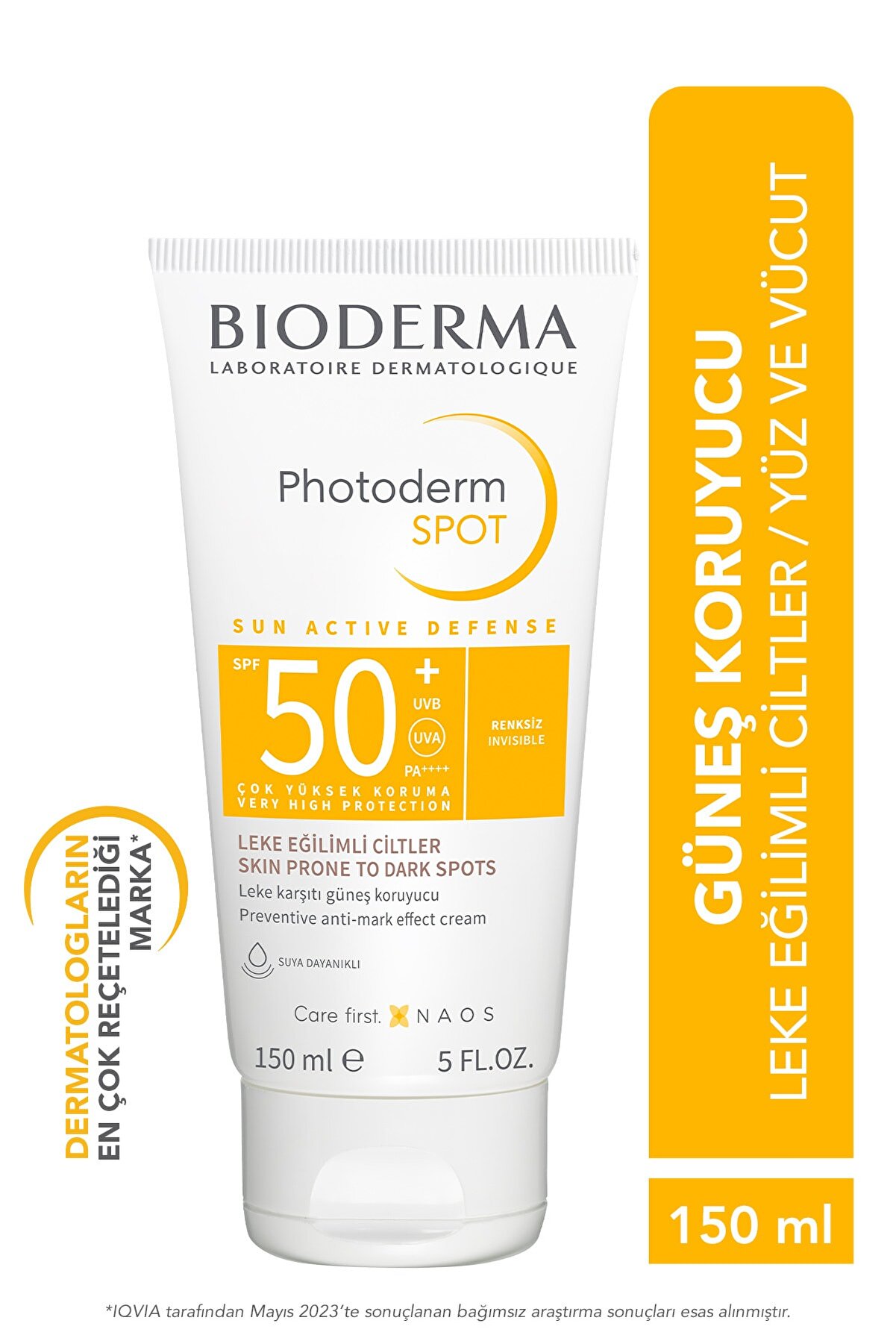 کرم ضد آفتاب مدل Photoderm Spot با SPF+50 با حجم 150 میل بایودرما Bioderma