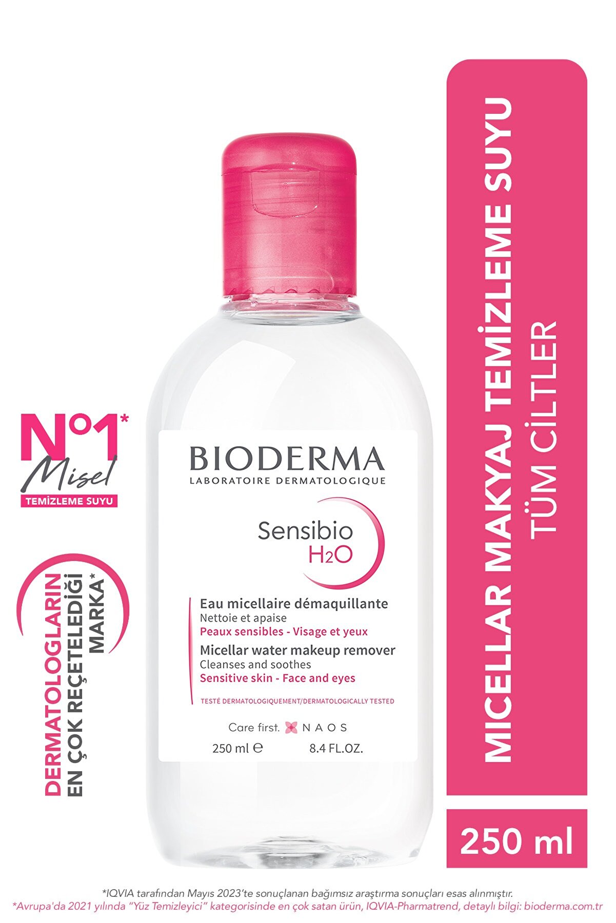 محلول پاک کننده آرایش پوست خشک تا نرمال با حجم 250 میل بایودرما Bioderma