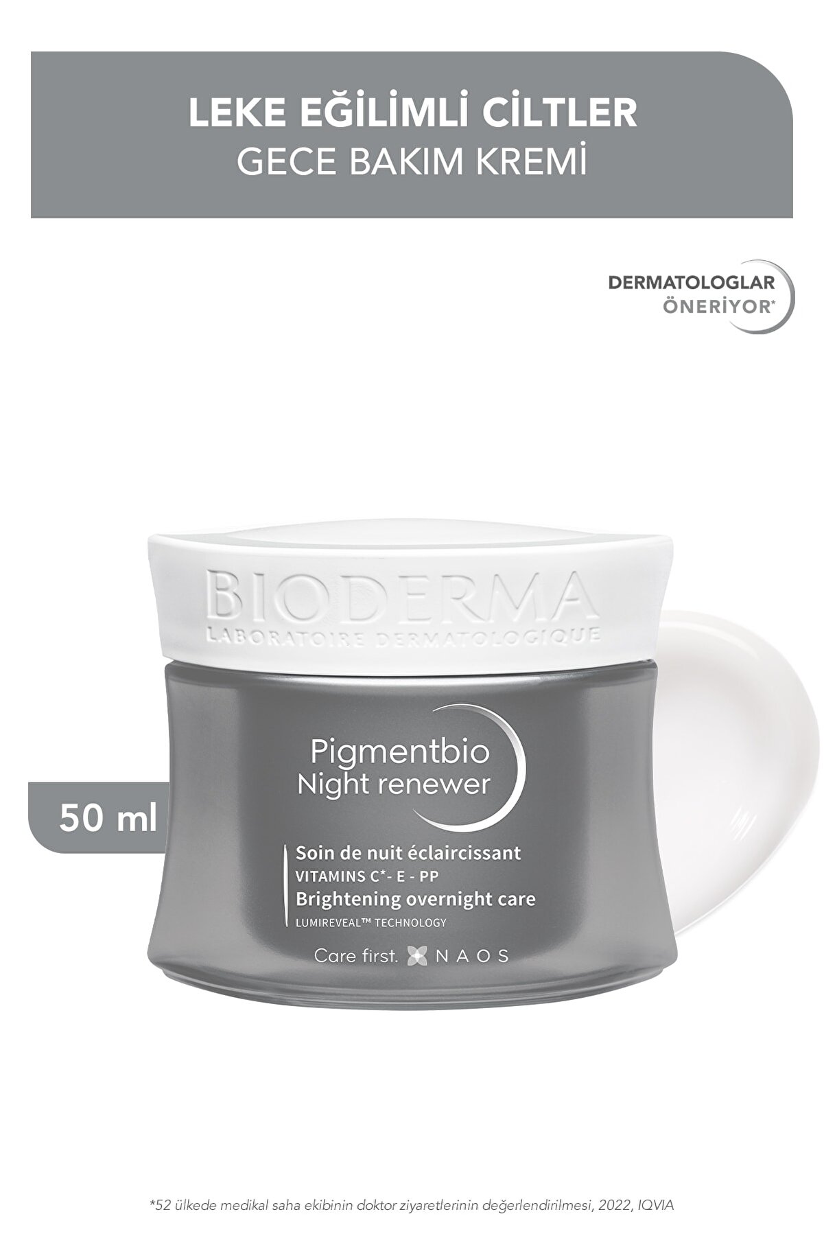 کرم شب بازسازی کننده مدل Pigmentbio با حجم 50 میل بایودرما Bioderma