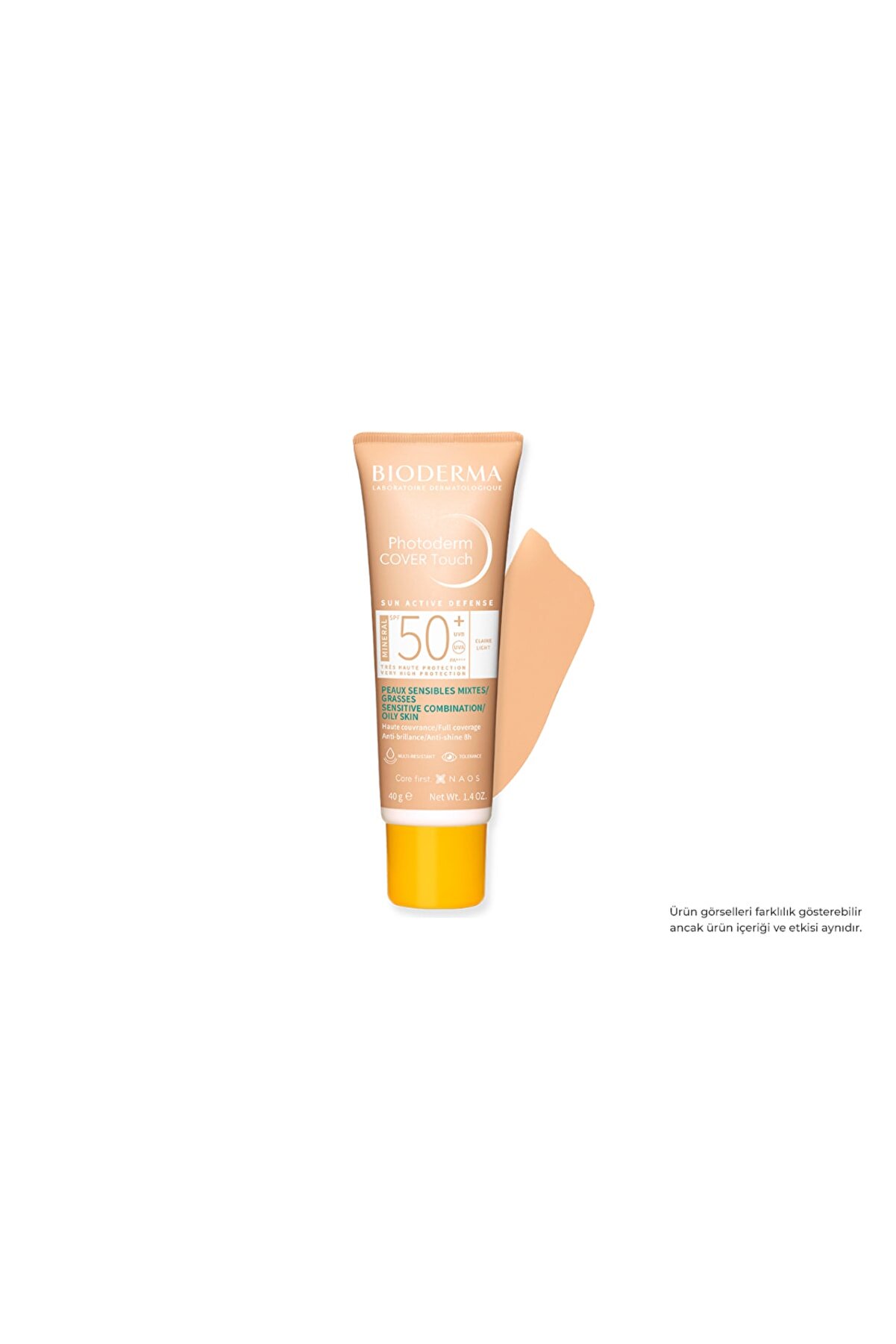 کرم ضد آفتاب مدل Photoderm Cover Touch با SPF+50 با حجم 40 میل بایودرما Bioderma