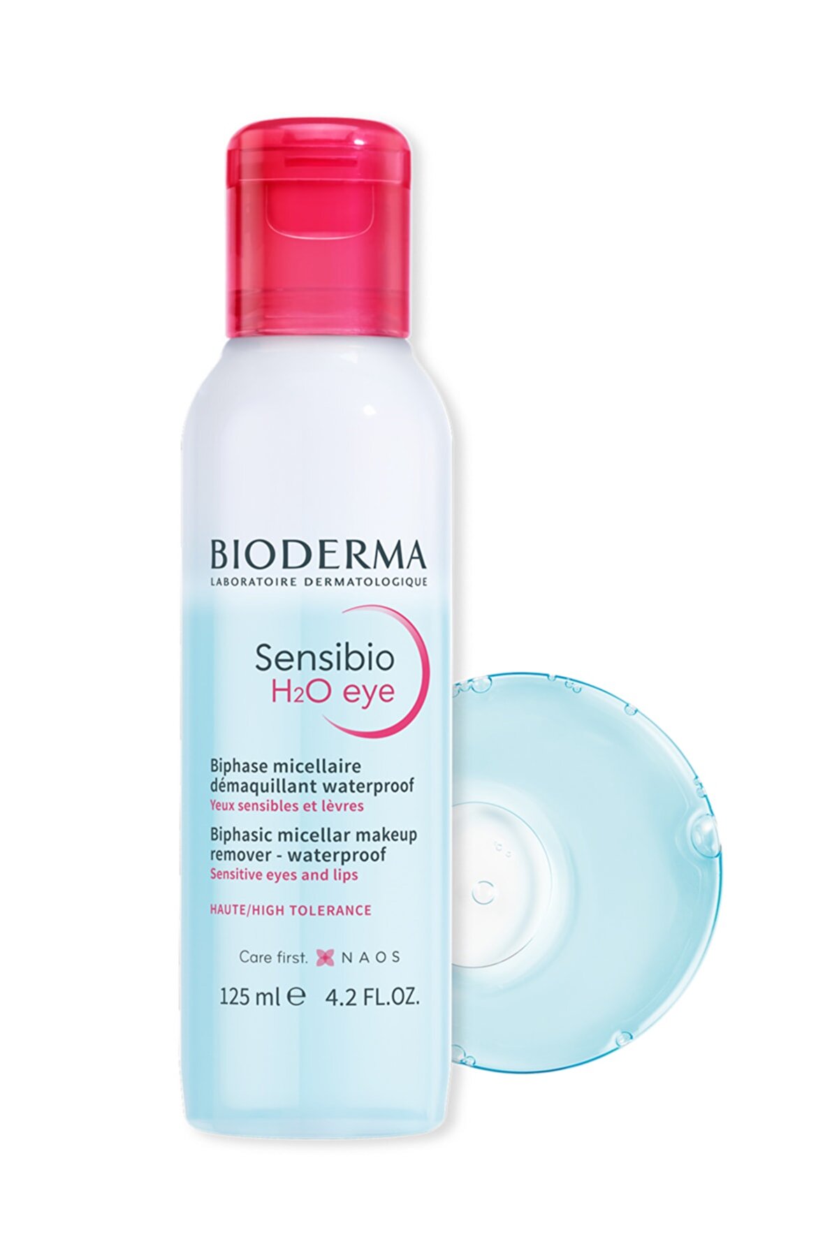 محلول دو فاز پاک کننده آرایش چشم مدل  Sensibio H2O با حجم 125 میل بایودرما Bioderma