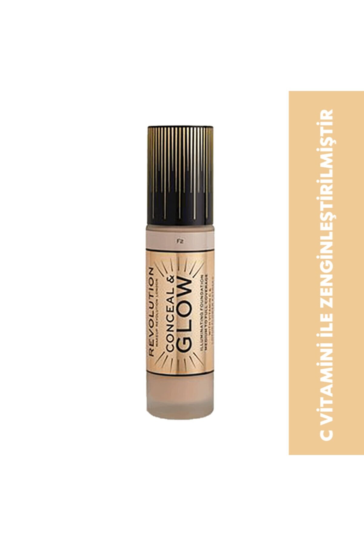 فونداسیون مخفی درخشان کننده Concealer And Glow شماره F2 رنگ بژ رولوشن Revolution