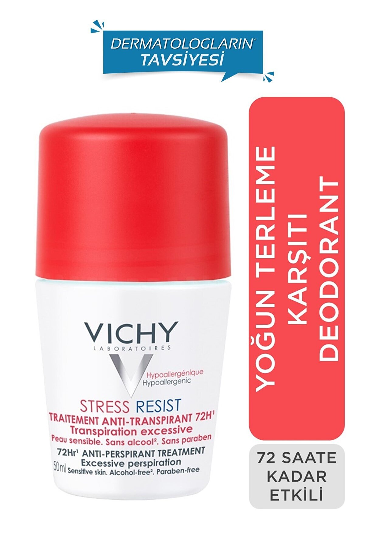 رول کنترل تعریق ۷۲ ساعته ضد استرس حجم ۵۰ میلی لیتر ویشی Vichy