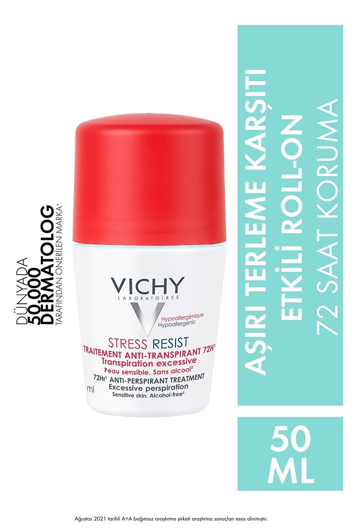رول کنترل تعریق ۷۲ ساعته ضد استرس حجم ۵۰ میلی لیتر ویشی Vichy