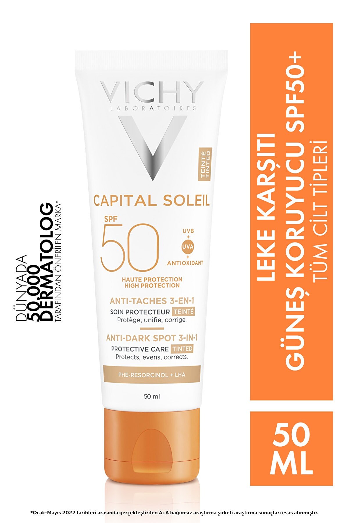 کرم ضد آفتاب و ضد لک SPF50 مناسب پوست های معمولی و دارای لک ۵۰حجم میلی لیتر ویشی Vichy