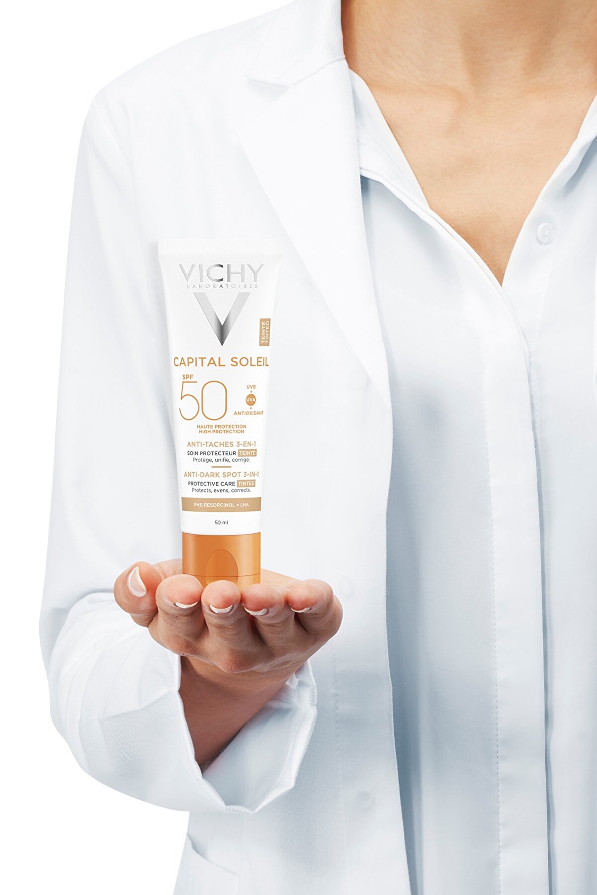 کرم ضد آفتاب و ضد لک SPF50 مناسب پوست های معمولی و دارای لک ۵۰حجم میلی لیتر ویشی Vichy