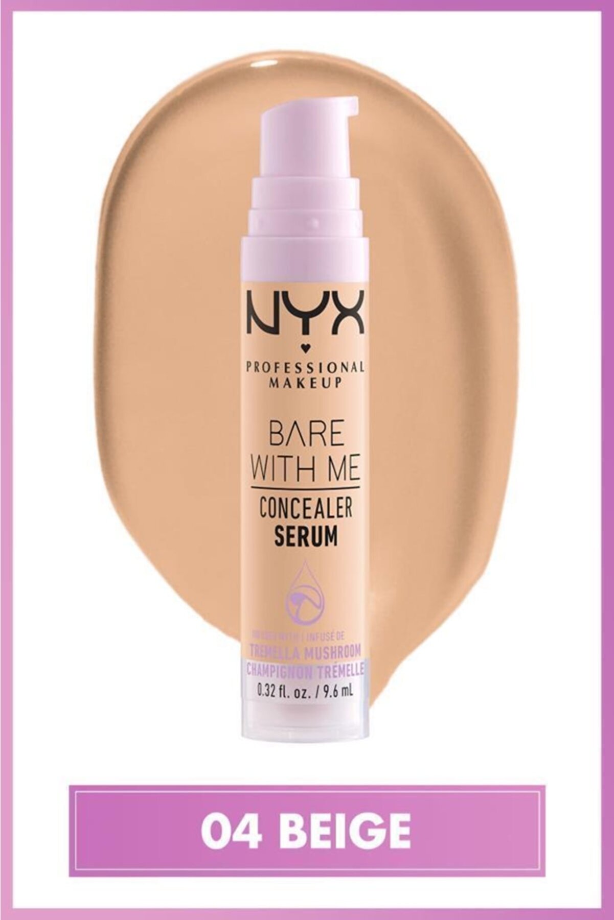 سرم کانسیلر BARE WITH ME CONCEALER SERUM رنگ 04-beige حجم 9.6 میل نیکس NYX