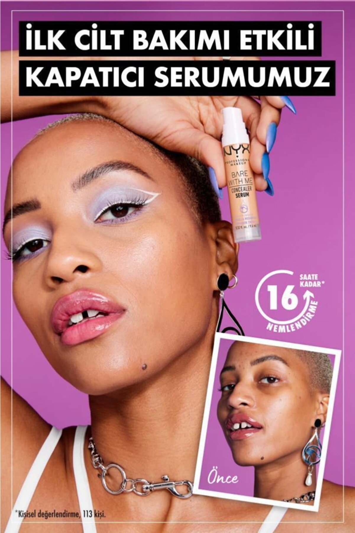 سرم کانسیلر BARE WITH ME CONCEALER SERUM رنگ 07 Medium حجم 9.6 میل نیکس NYX