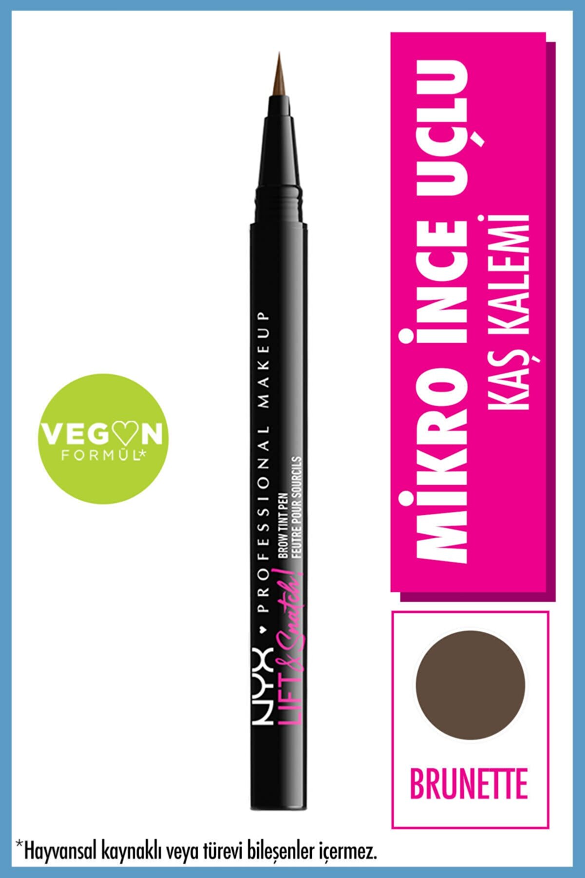 قلم هاشور ابرو Lift &amp; Snatch Eyebrow Tint Pen رنگ 07-Brunette حجم 1 میل نیکس NYX