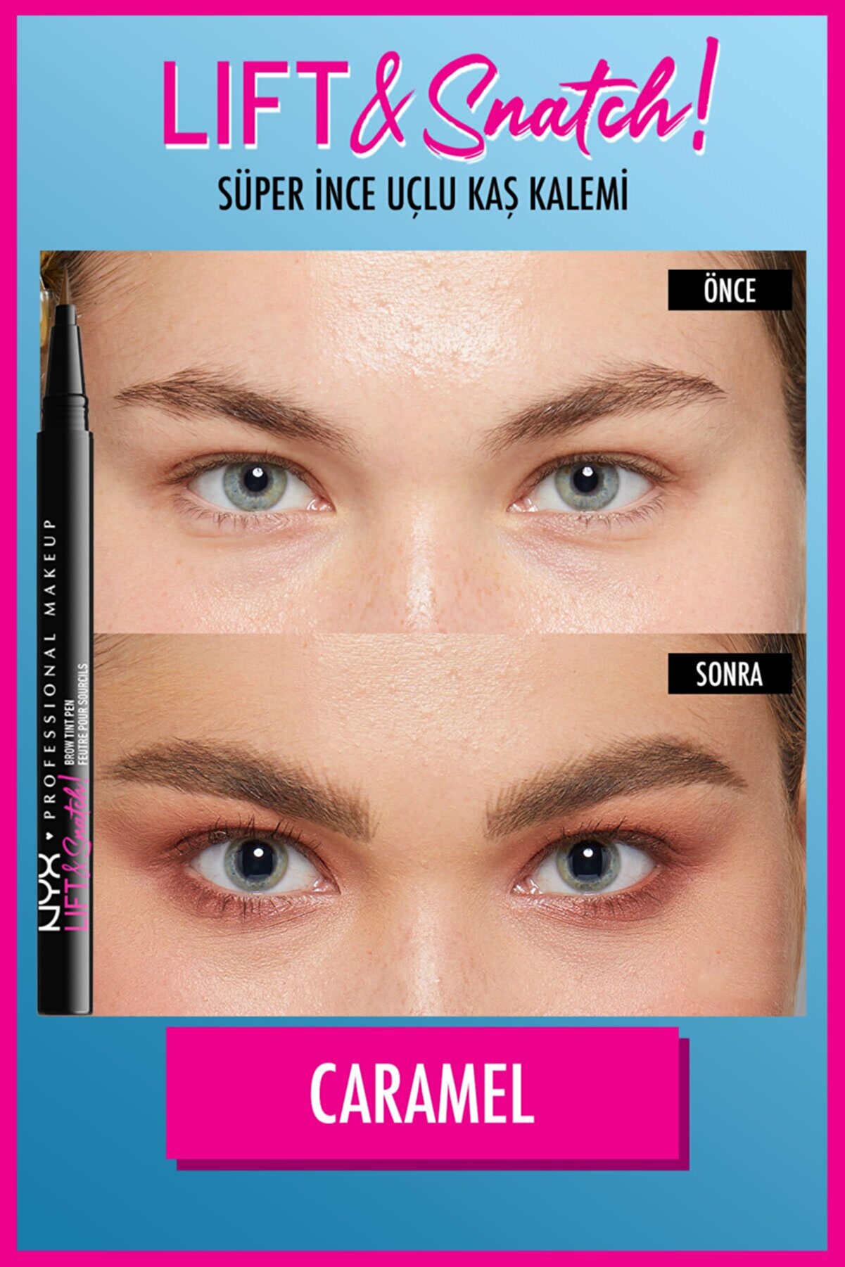 قلم هاشور ابرو Lift &amp; Snatch Eyebrow Tint Pen رنگ 05-Caramel حجم 1 میل نیکس NYX