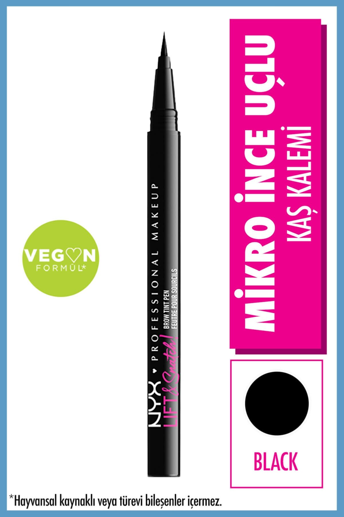 قلم هاشور ابرو Lift &amp; Snatch Eyebrow Tint Pen رنگ 10-black حجم 1 میل نیکس NYX