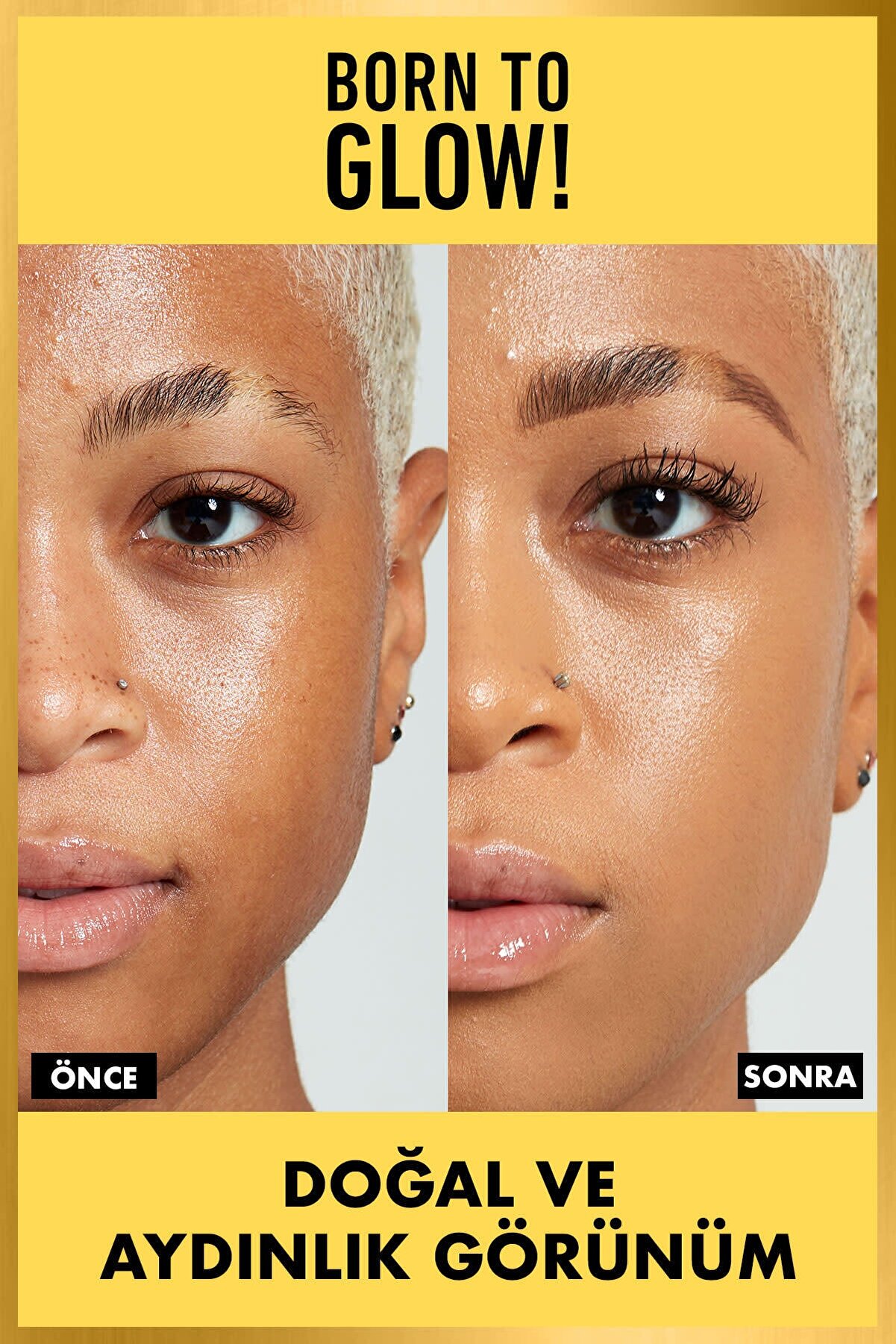 کرم پودر Born To Glow! Naturally Radiant Foundation رنگ 13-golden حجم 30 میل نیکس NYX